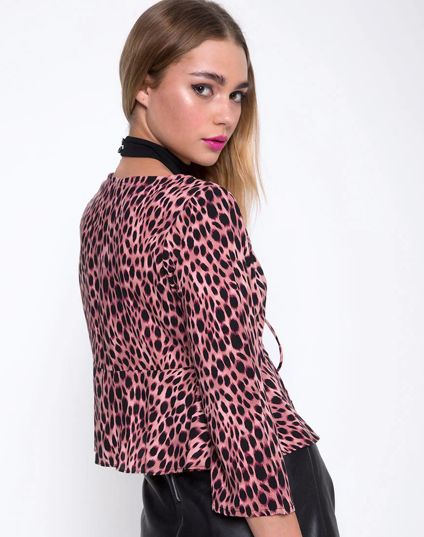Miperi Top in Pink Cheetah - Awmao