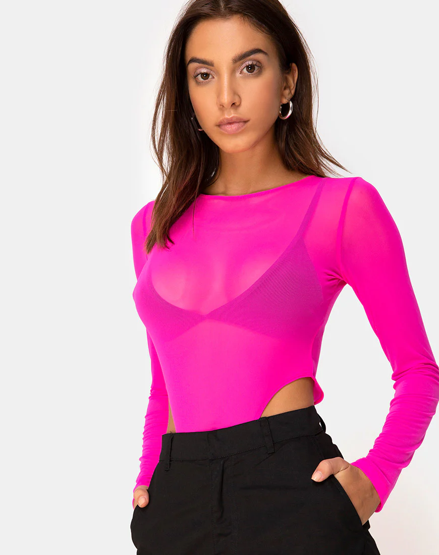 Lumier Bodice Fluro Pink - Awmao