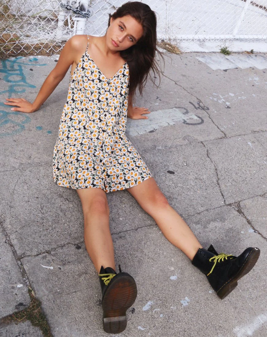 Sanna Slip Dress in Delightful Daisy - Awmao