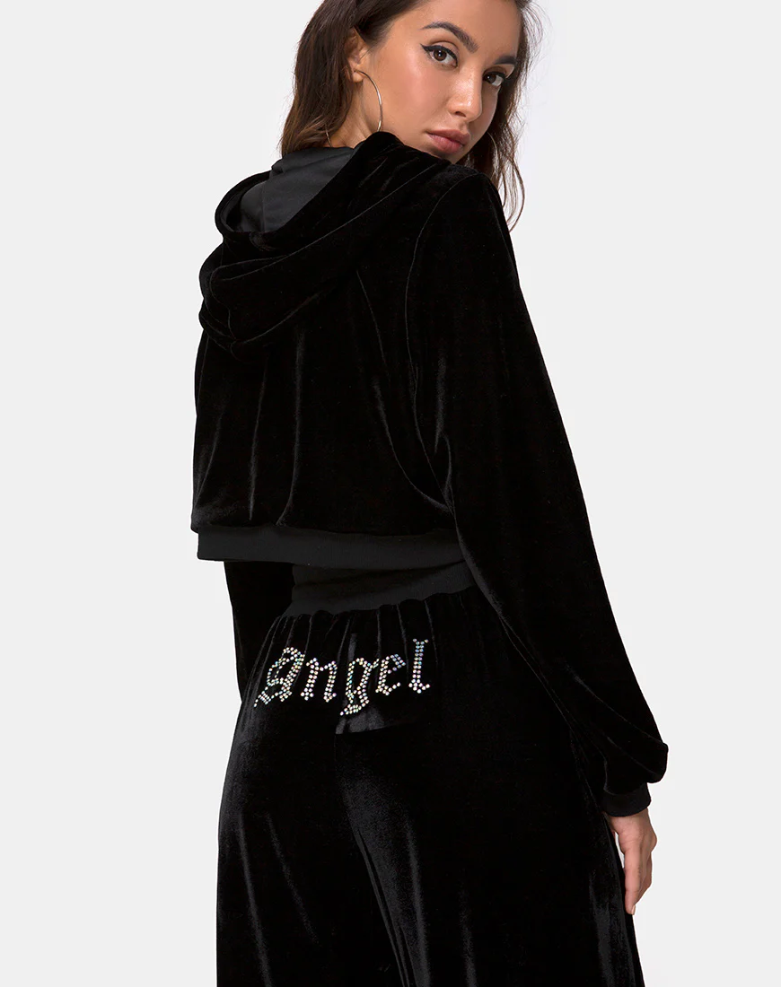 Wide Leg Jogger in Angel Dimante Hot Fix - Awmao