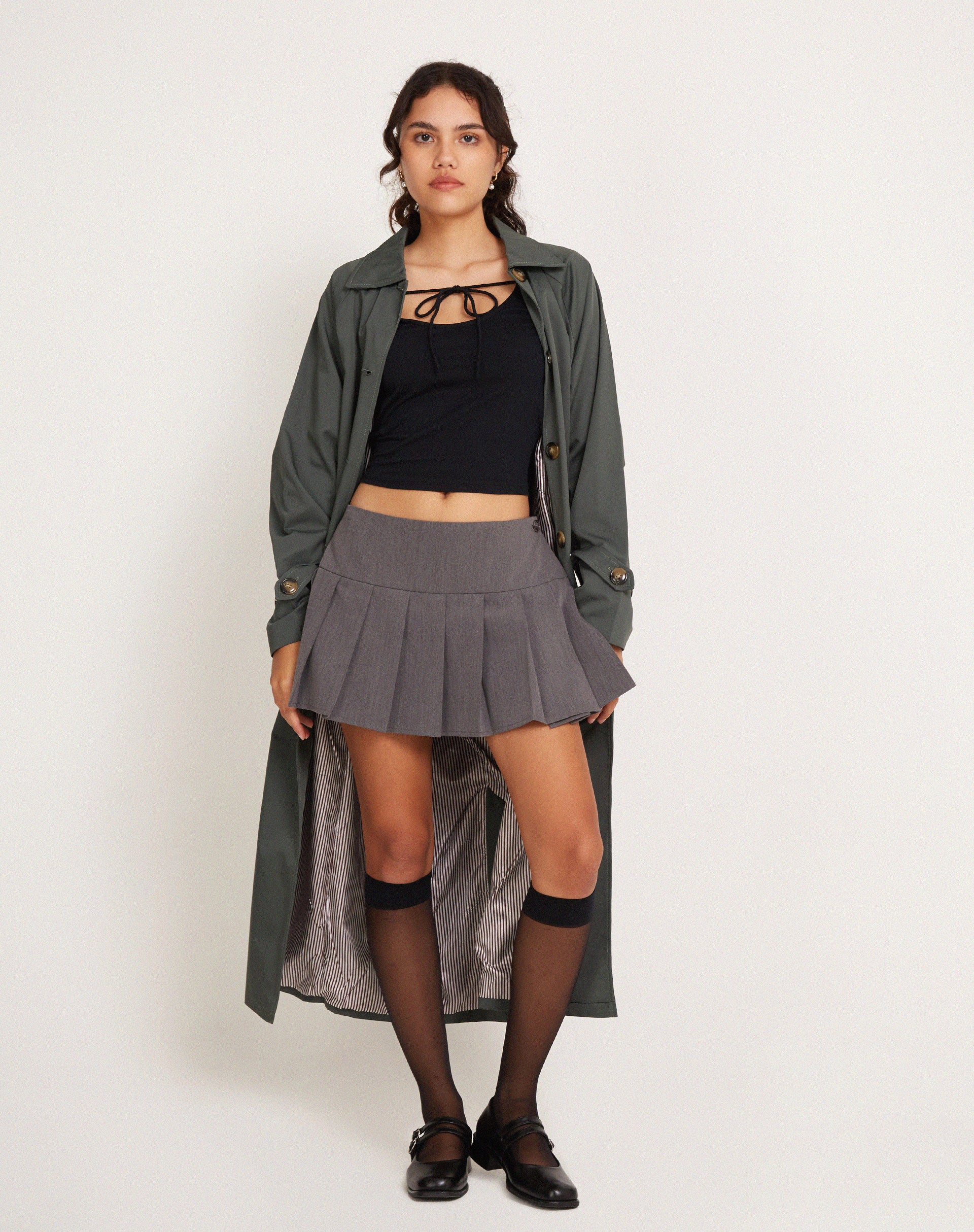 Olno Long Sleeve Top in Black - Awmao