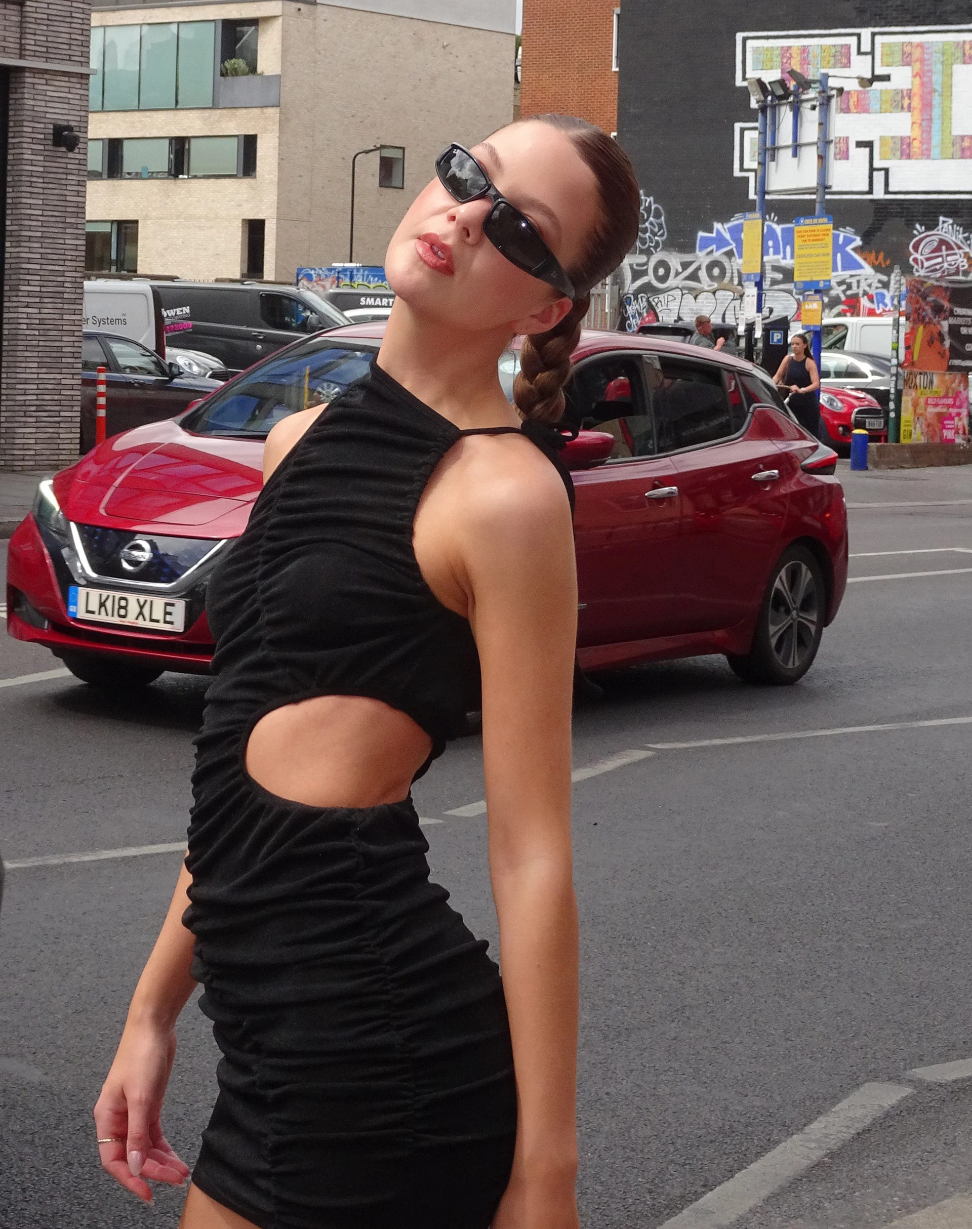 MOTEL X JACQUIE Osanna Mini Dress in Black - Awmao