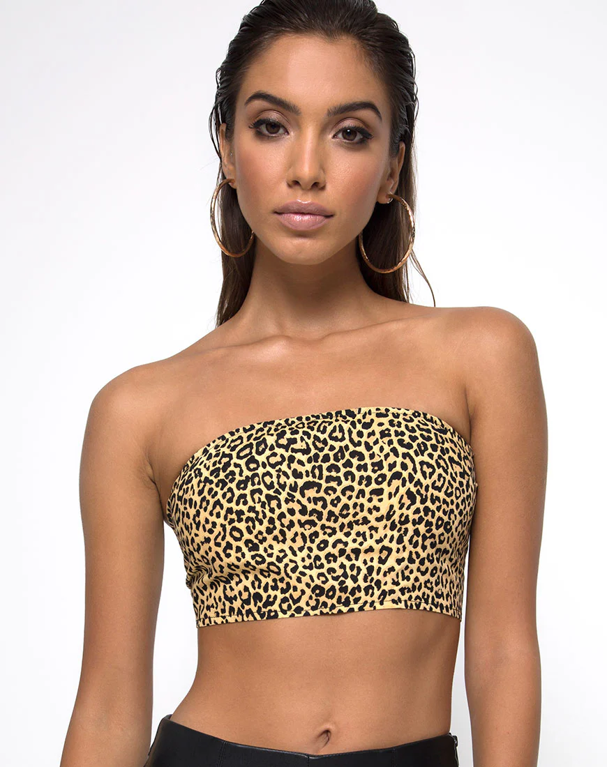 Nolia Tube Top in Rar Leopard - Awmao