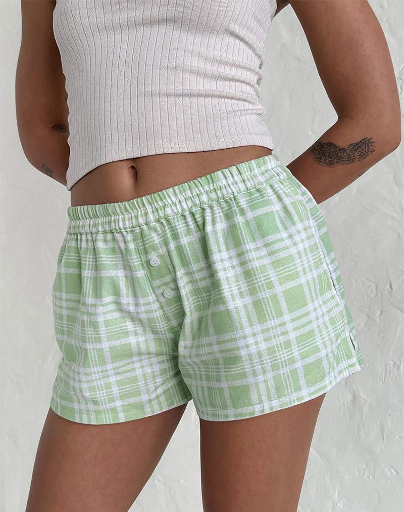 Laboxe Boxer Shorts in Table Cloth Neo Mint - Awmao
