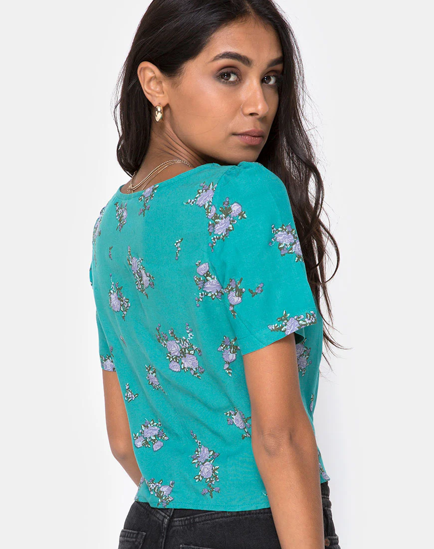 Valza Top in Soi Rose Green - Awmao