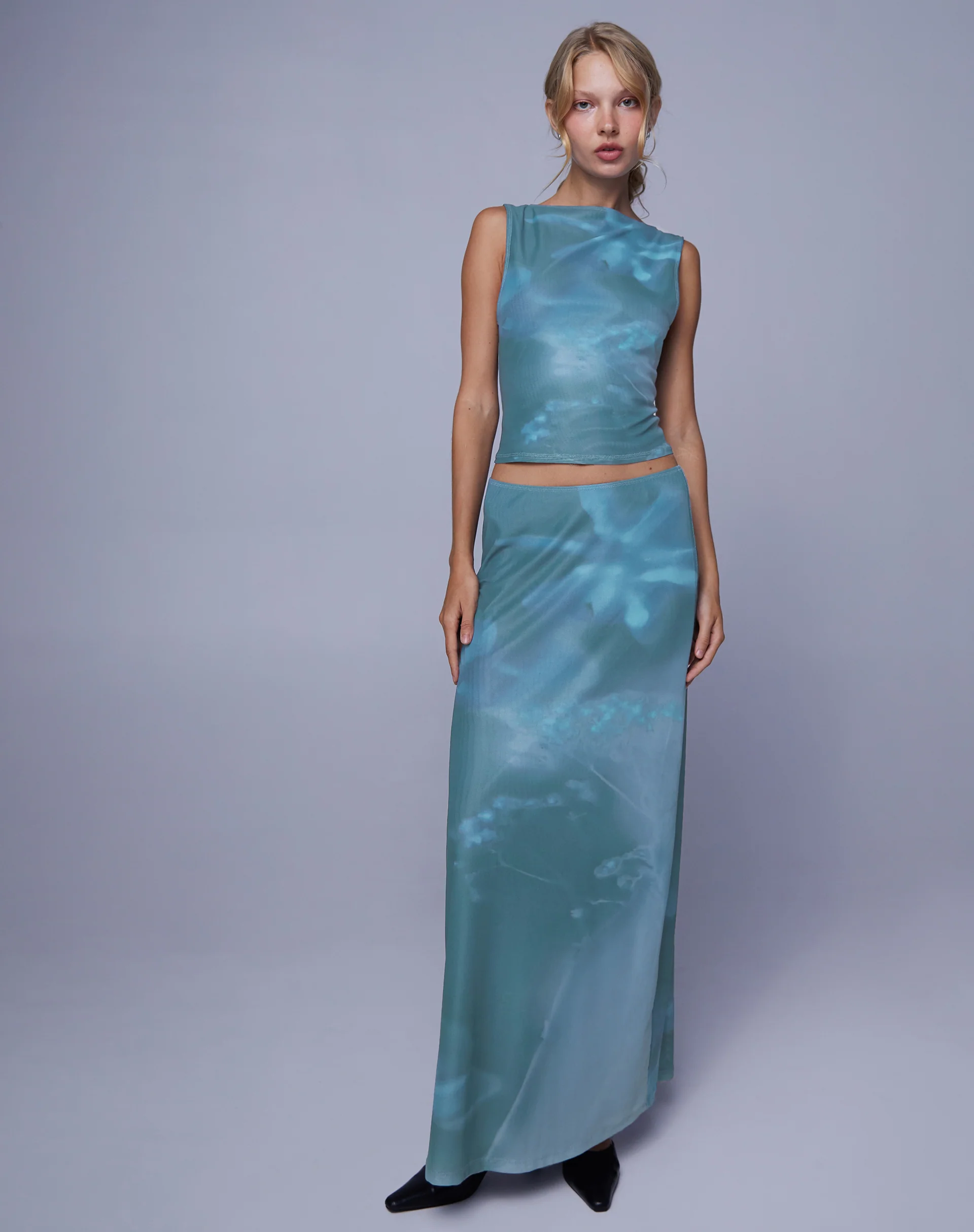 Maloe Mesh Top in Floral Lumen - Awmao