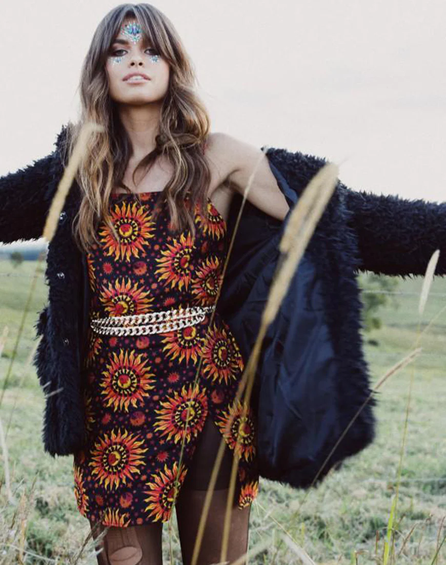 Datista Slip Dress in Hot Sun X Princess Polly - Awmao