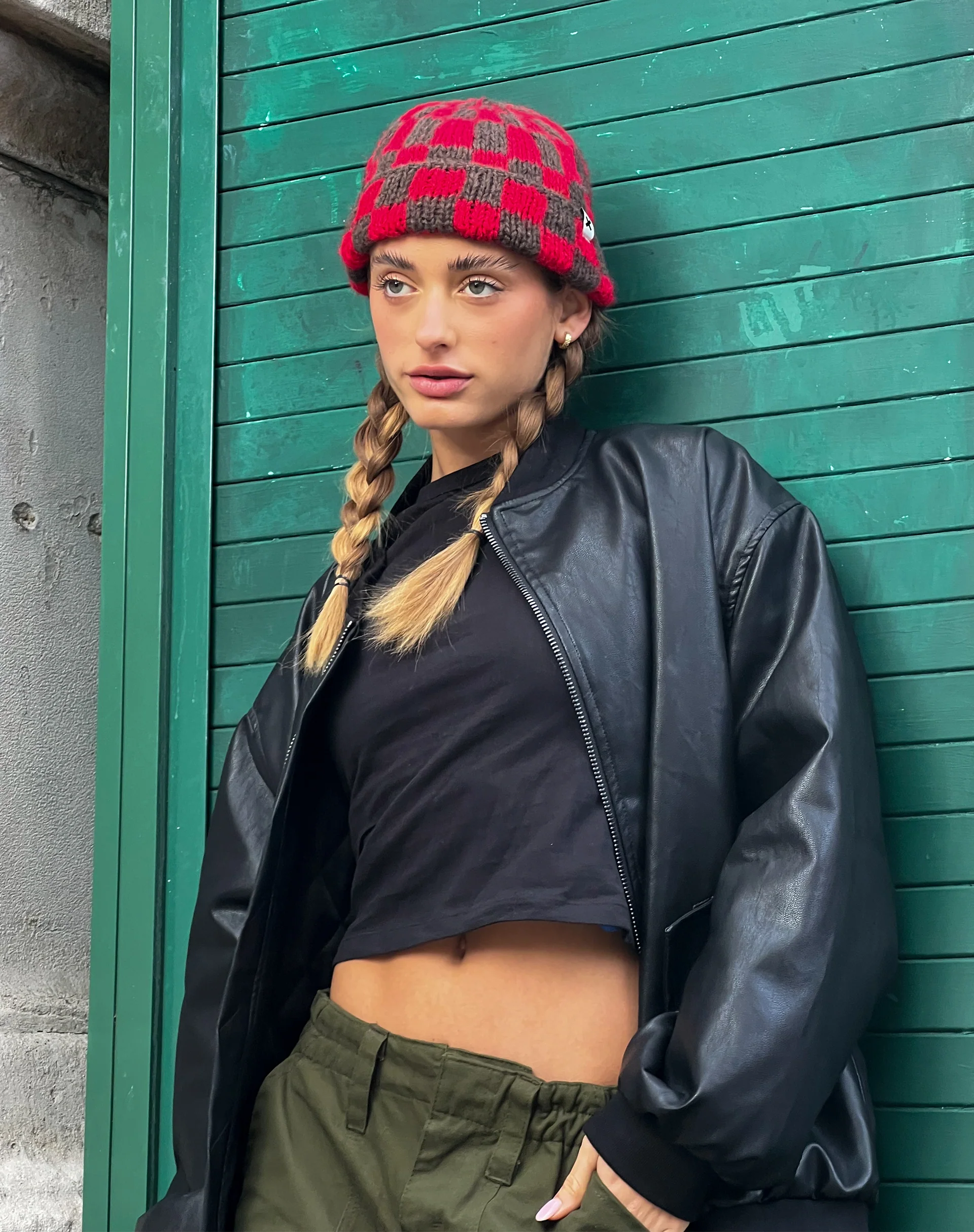 Benta Jacket in PU Black - Awmao