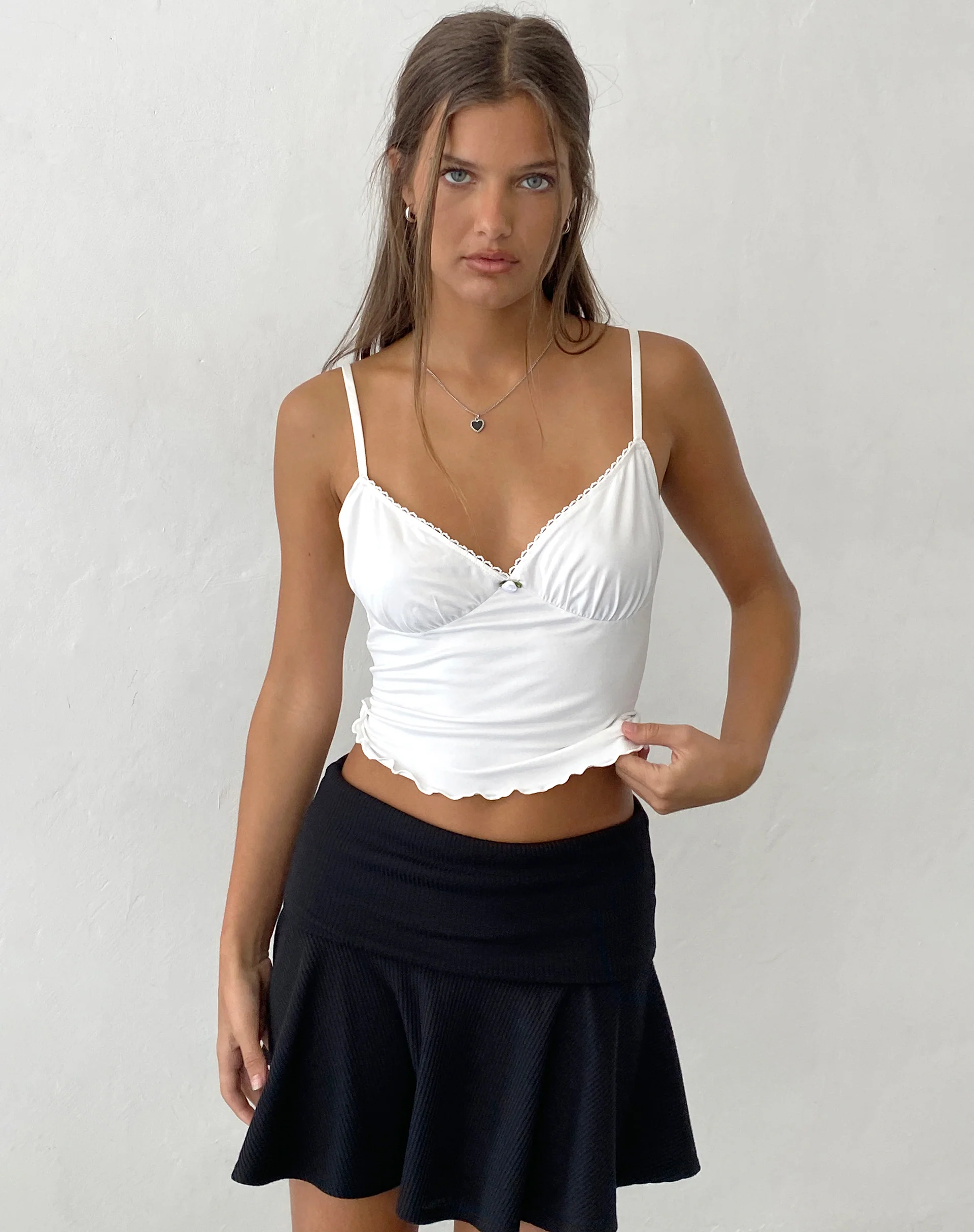 Mia Ballet Cami Top in Ivory - Awmao