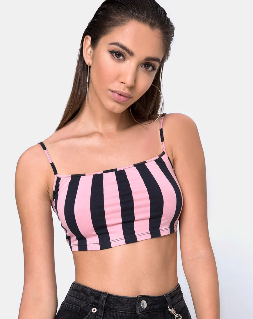 Kini Crop in Campbell Stripe - Awmao
