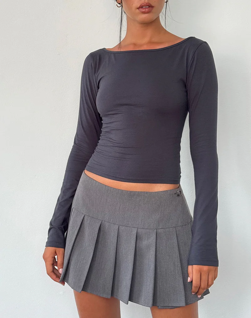 Amabon Long Sleeve Top in Ocean Storm - Awmao