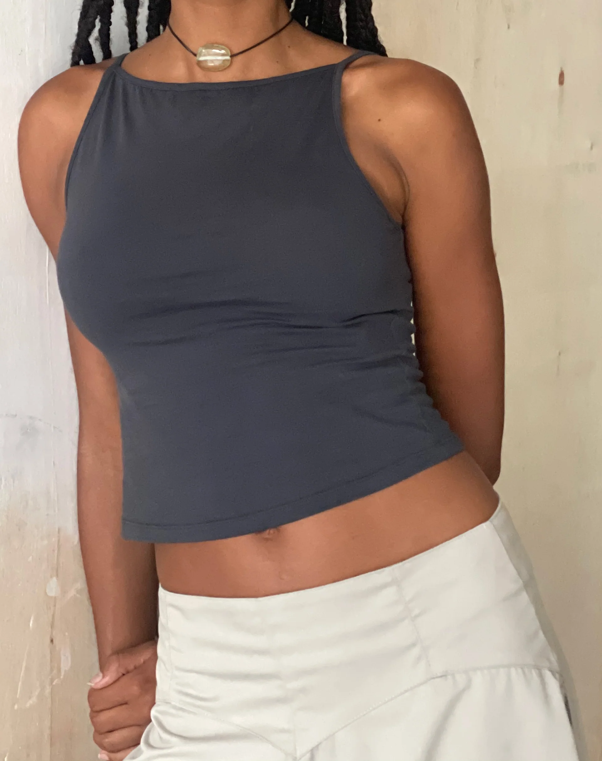 MOTEL X JACQUIE Dudley Vest in Ocean Storm - Awmao