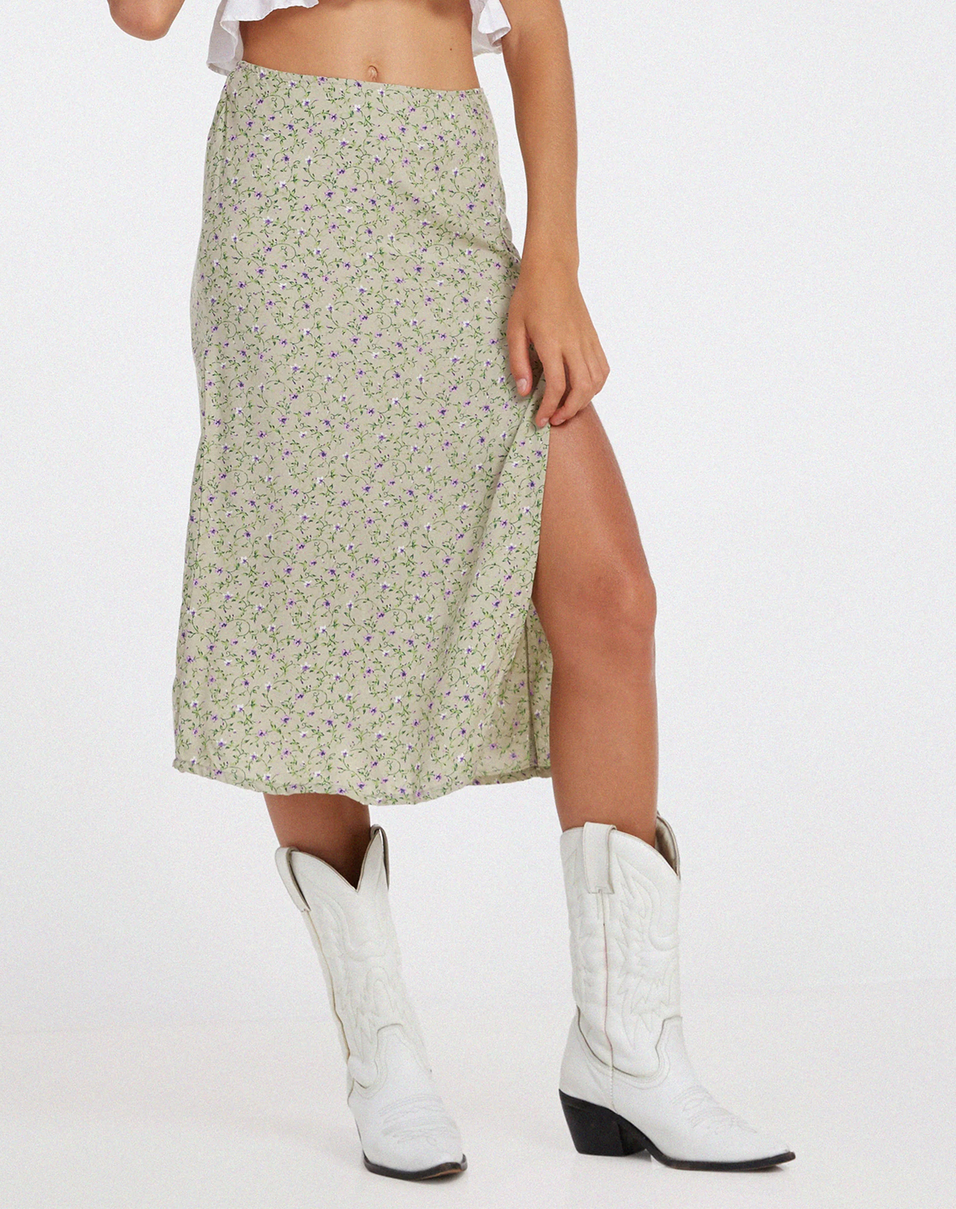 Seko Midi Skirt in Parma Violet - Awmao