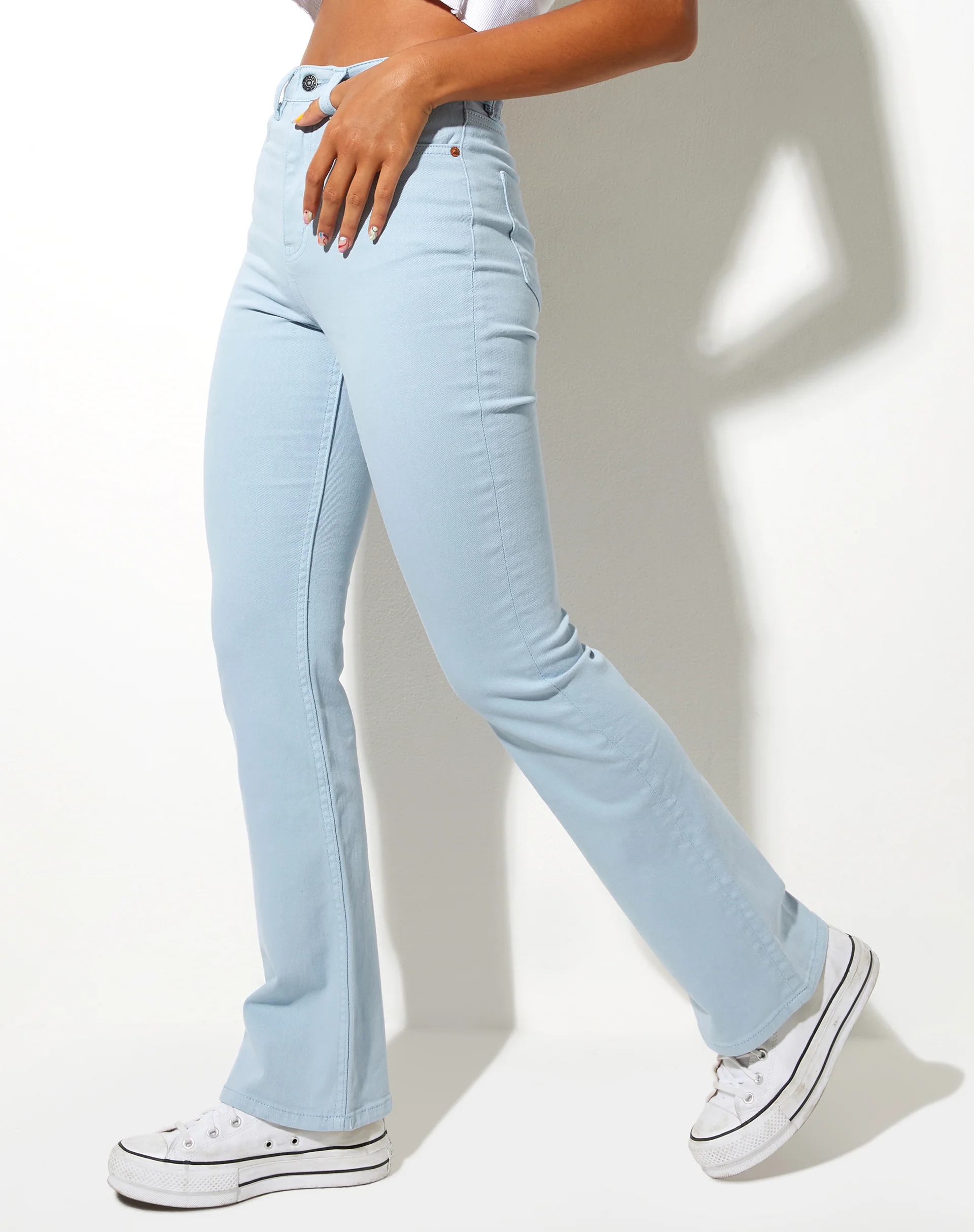 Bootleg Jeans in Sky Blue - Awmao