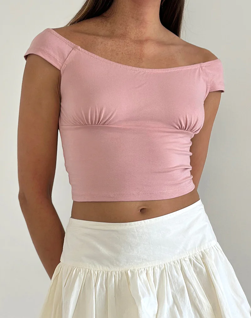 Cania Corset Top in Pink Lady - Awmao