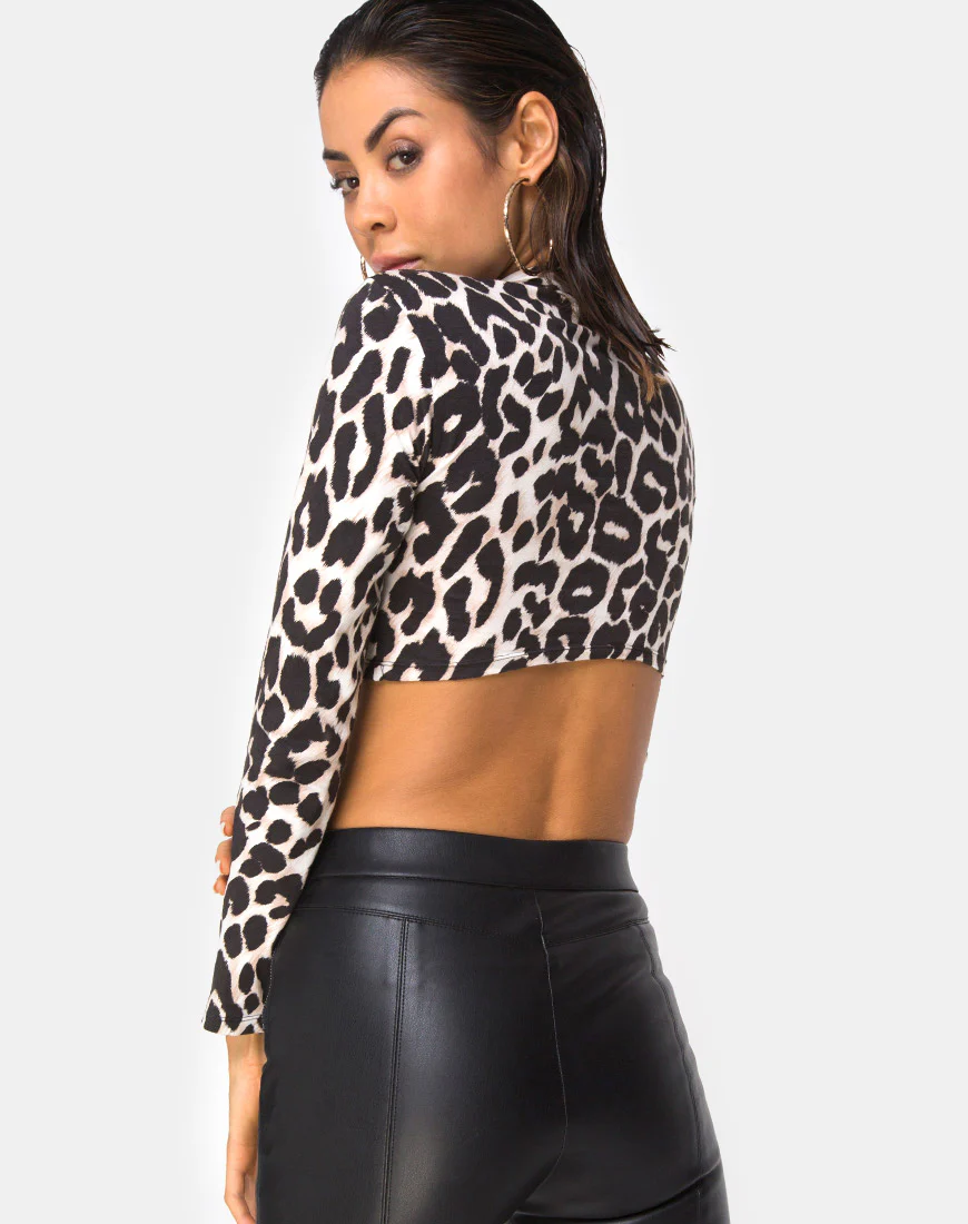 Sinex Cutout Crop Top in Oversize Jaguar - Awmao