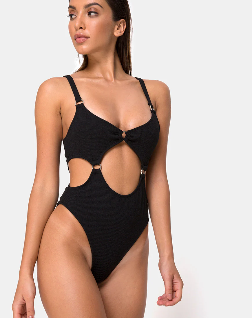Jayda Swimsuit in Black - Awmao