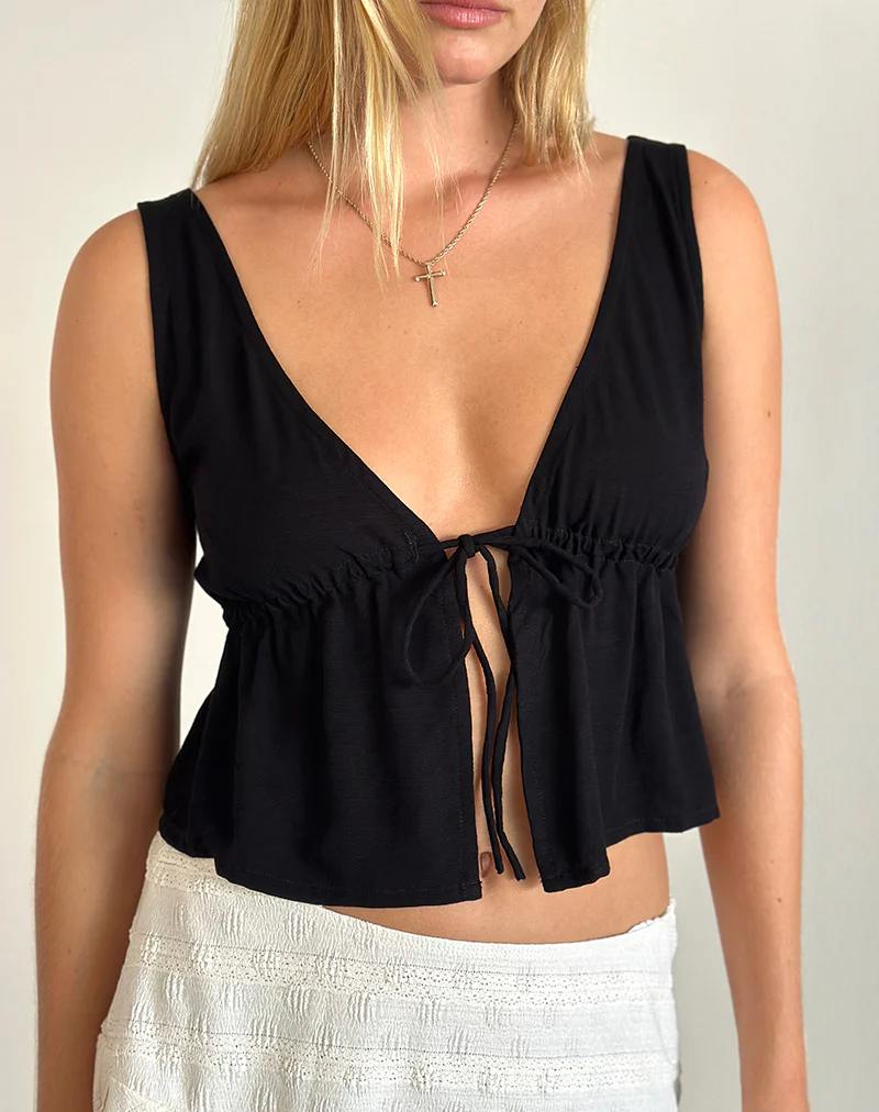 Rolia Cami Top in Black - Awmao