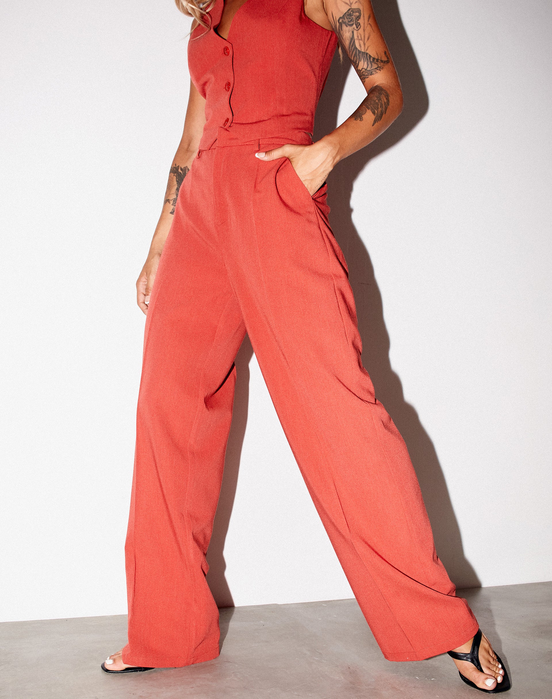 Abba Trouser in Red - Awmao