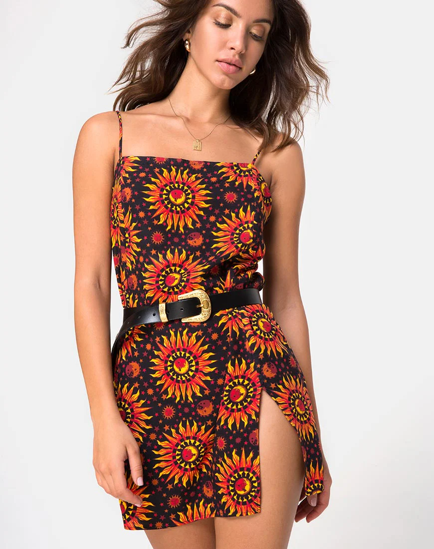 Datista Slip Dress in Hot Sun X Princess Polly - Awmao