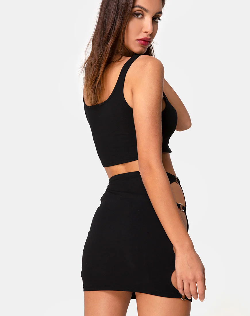 Avelino Skirt in Black - Awmao
