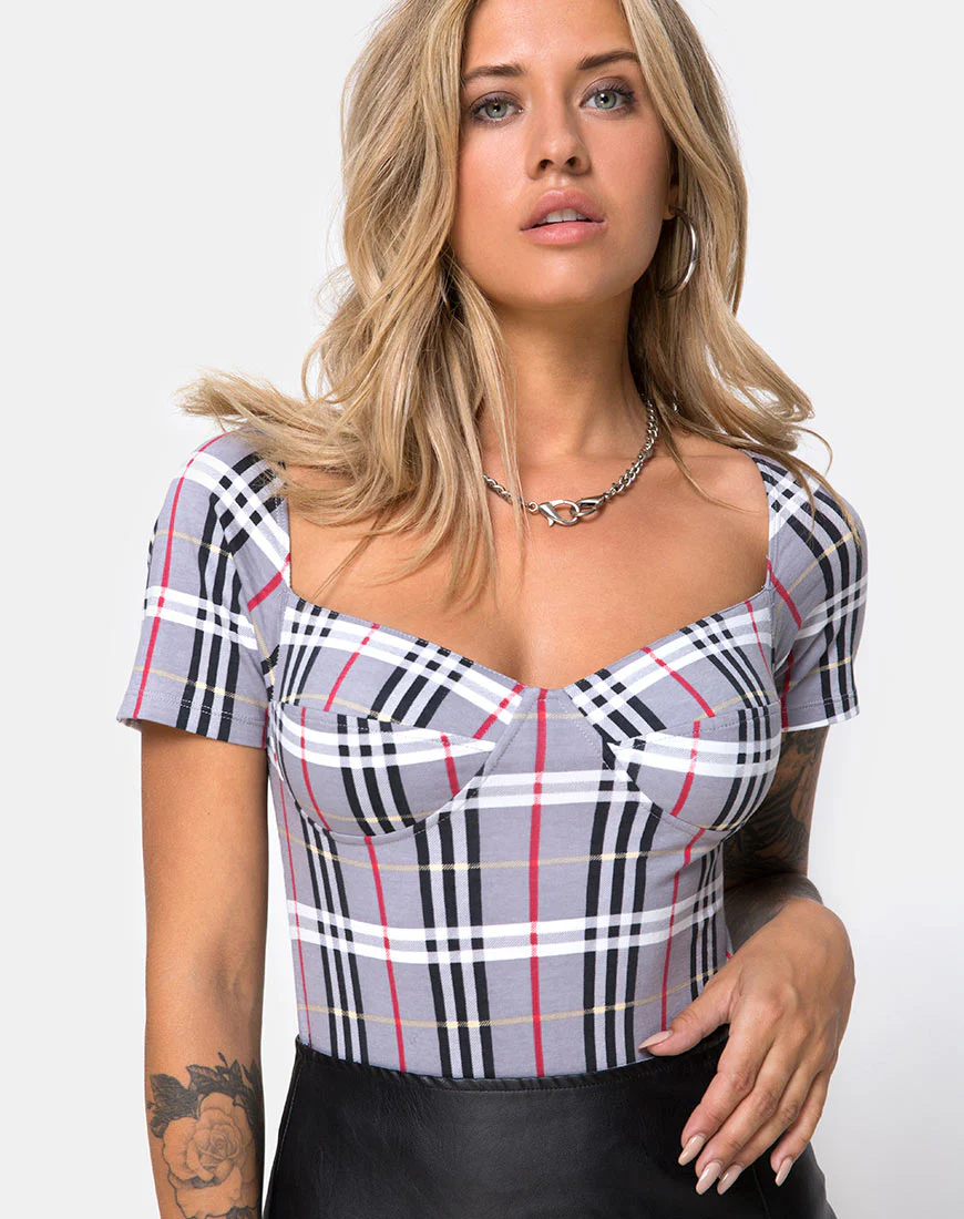 Ryon Bodice in Heritage Check - Awmao