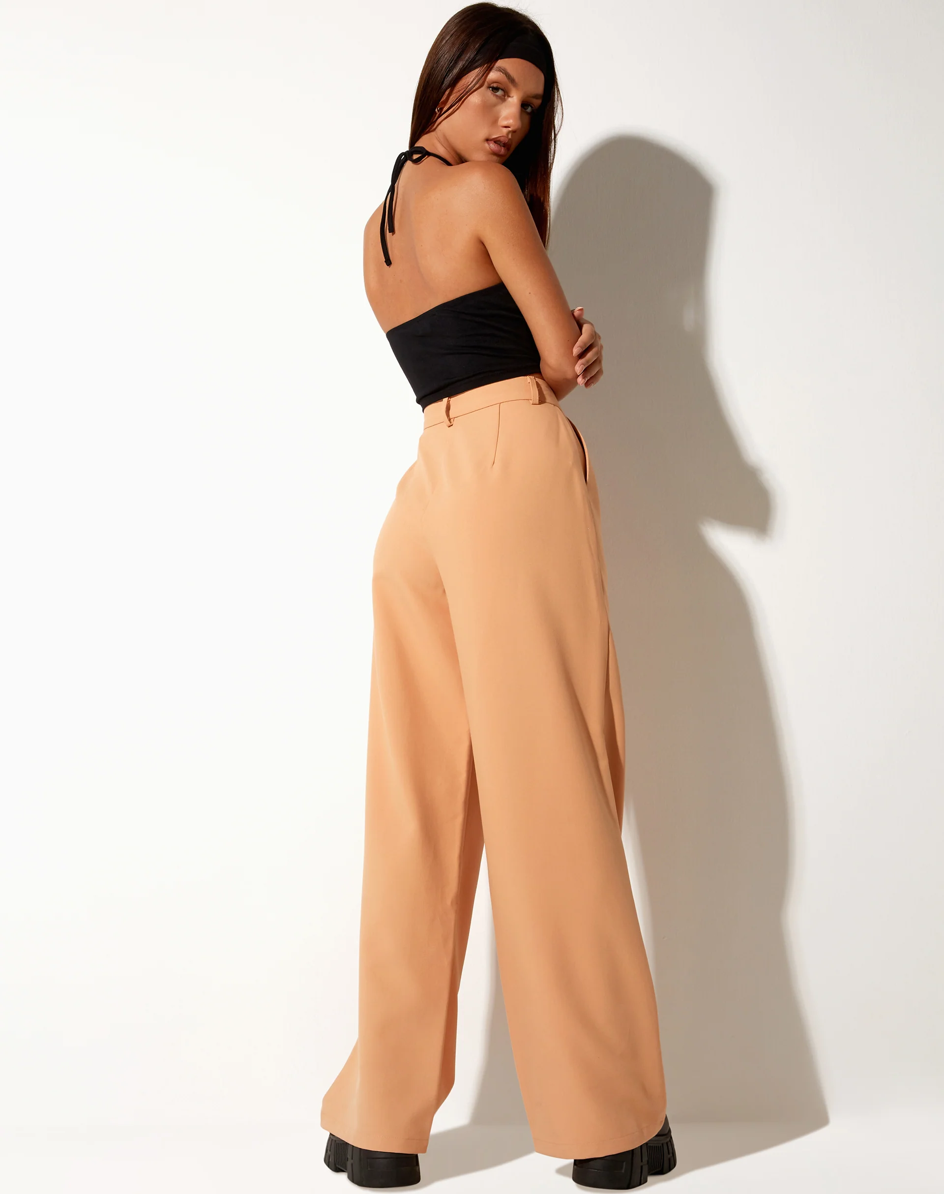 Abba Trouser in Washed Peach - Awmao