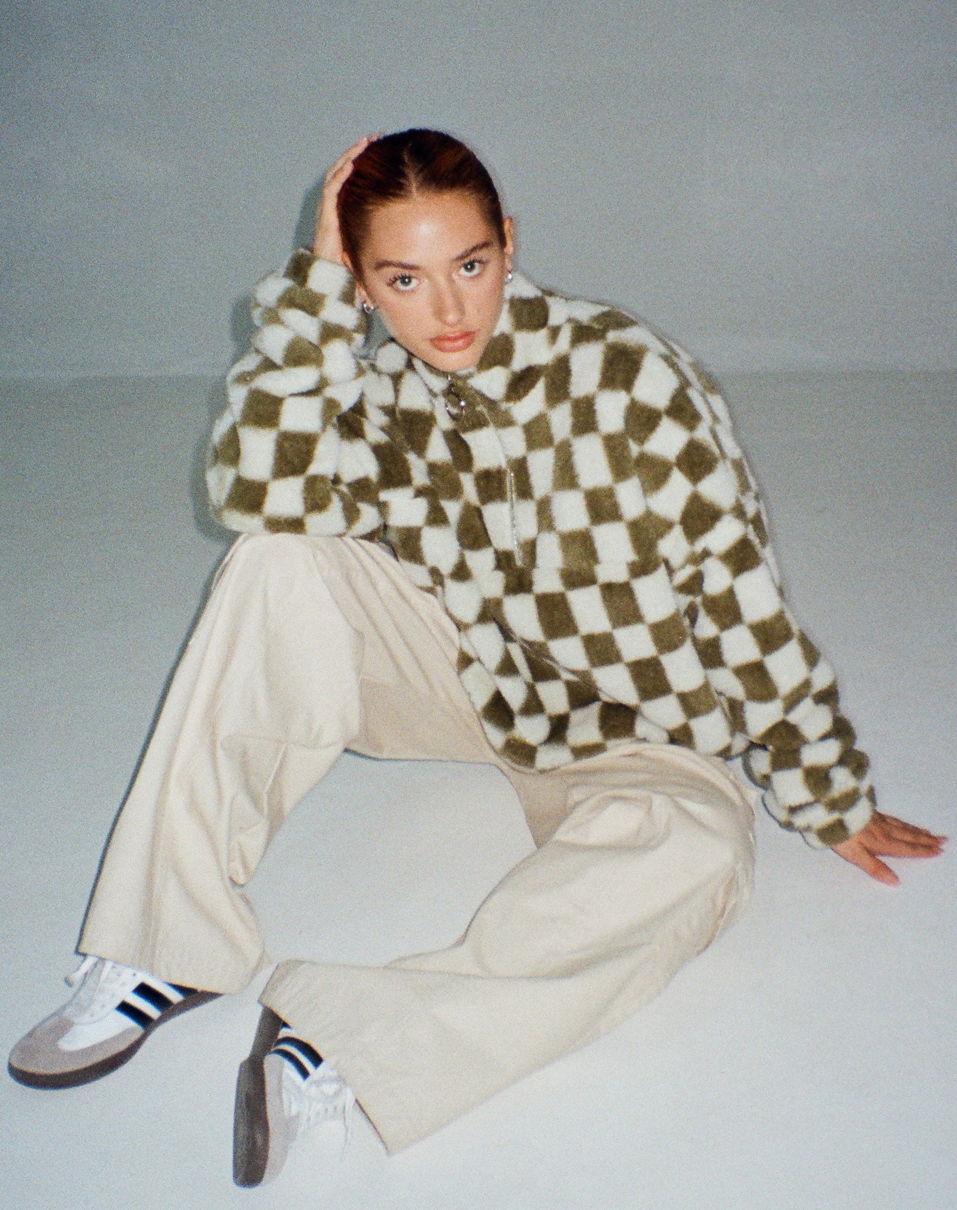 Nero Jacket in Checkered Sage - Awmao