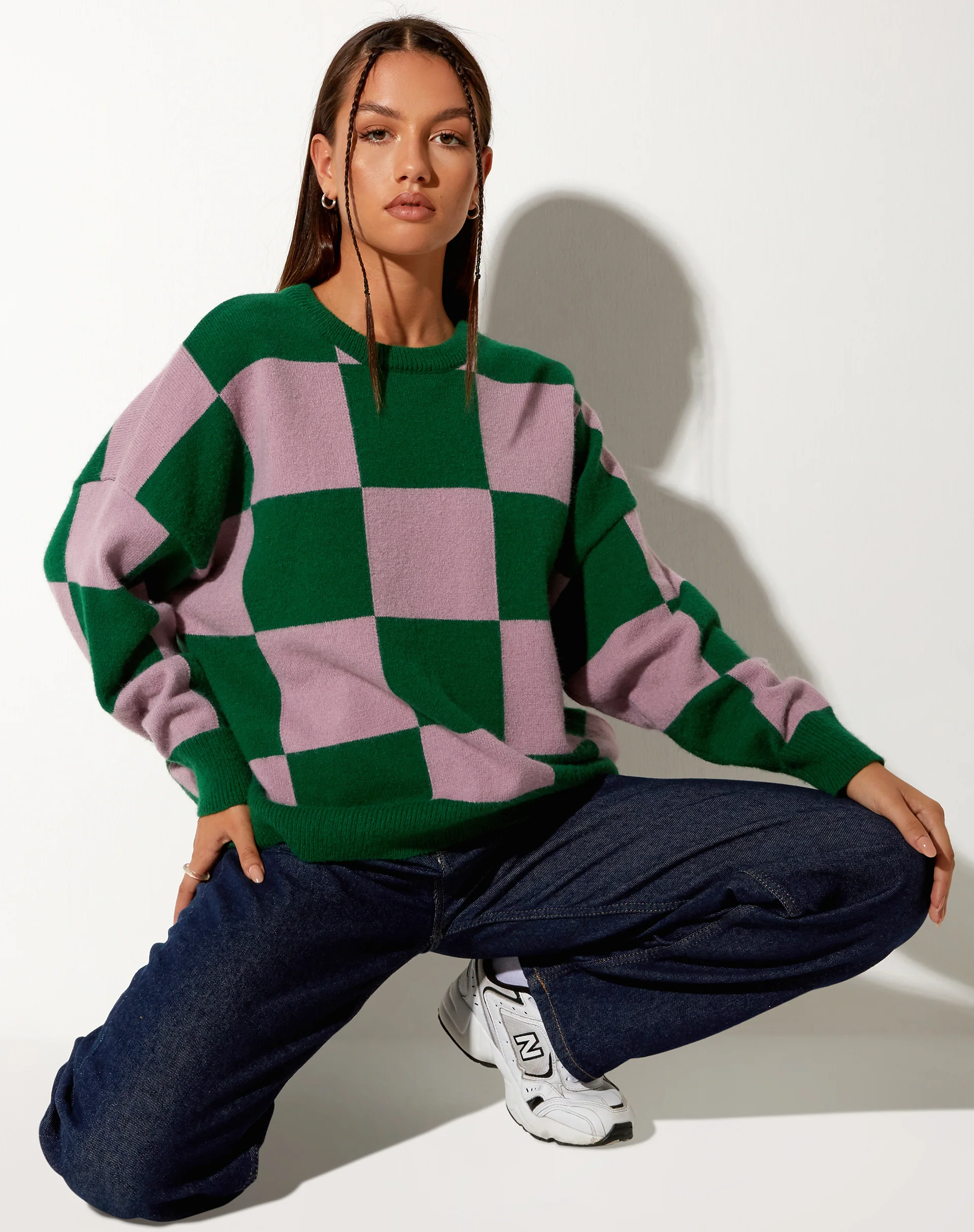 Tamari Sweatshirt in Pink and Green - Awmao