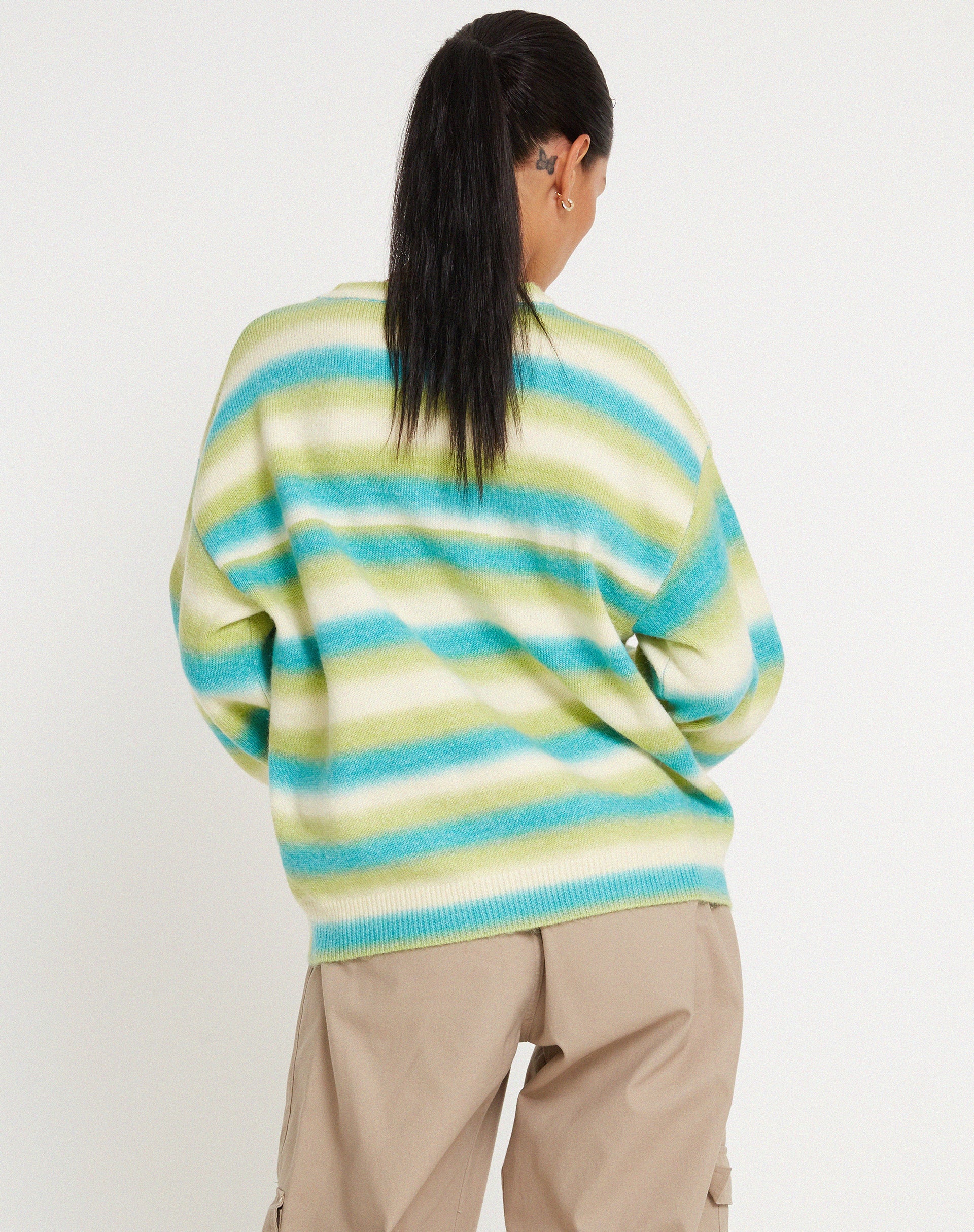 Ammaria Jumper in Blue Mix Stripe - Awmao