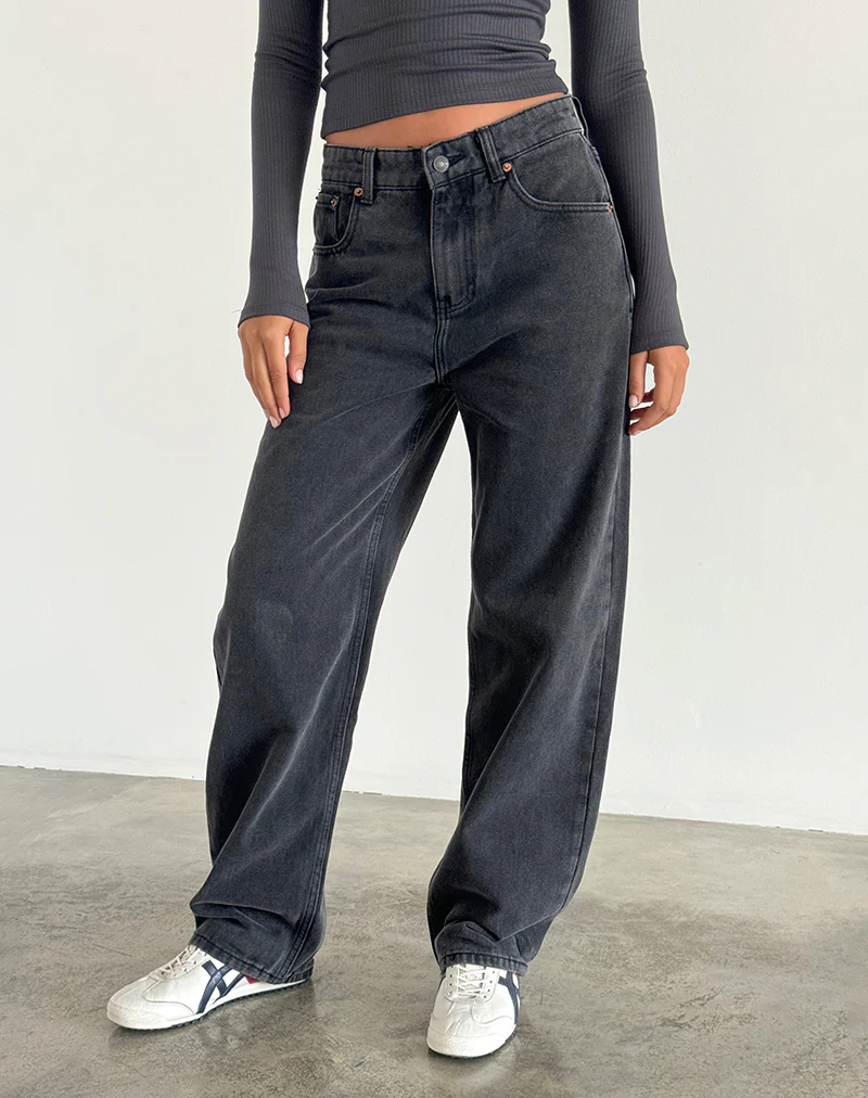 Parallel Jeans in Black Wash - Awmao