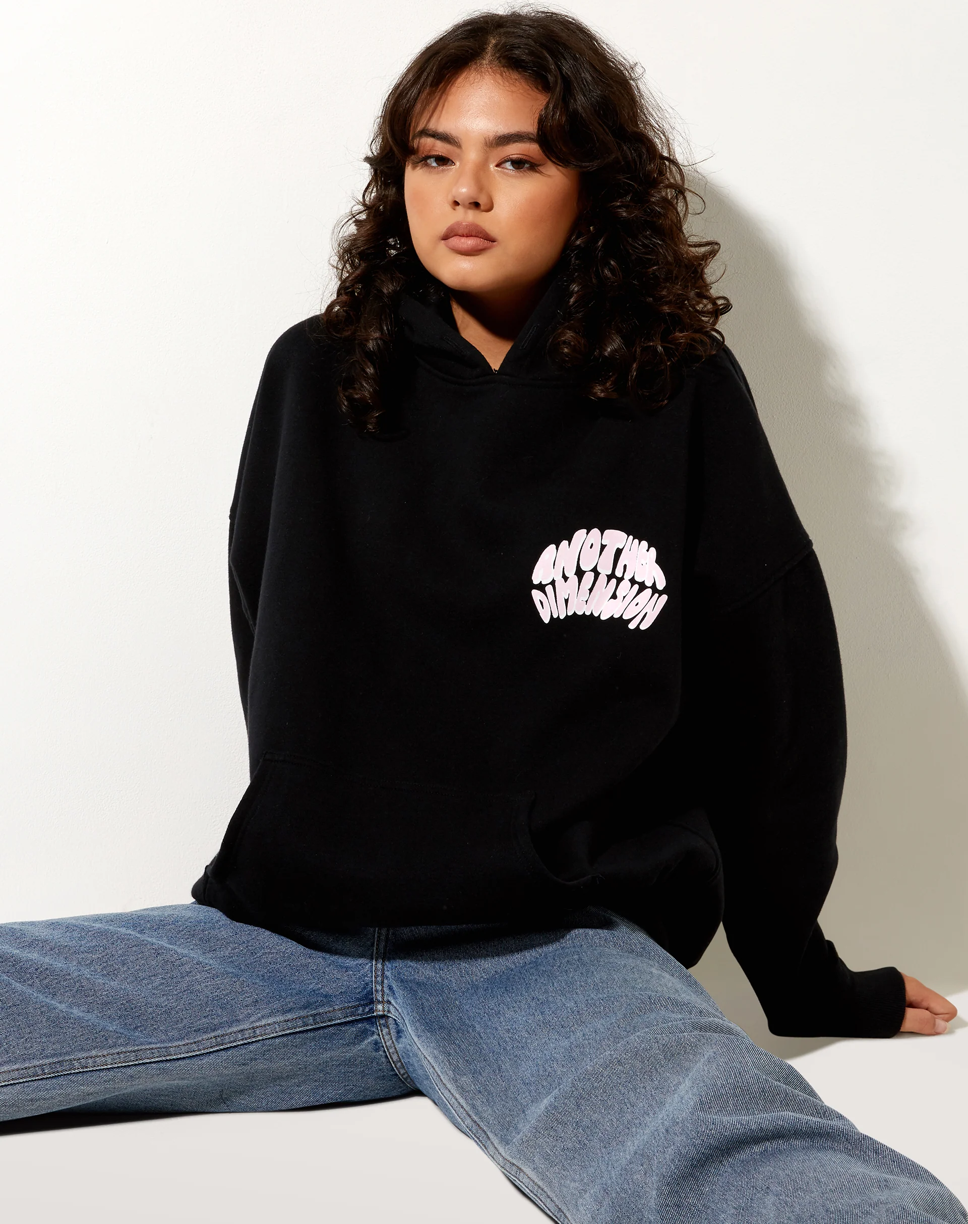 Oversize Hoodie in Black Another Dimension - Awmao