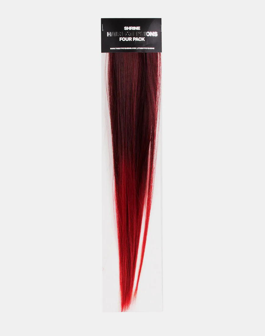 Black Ombre Tinsel Hair Extension by Shrine - Awmao