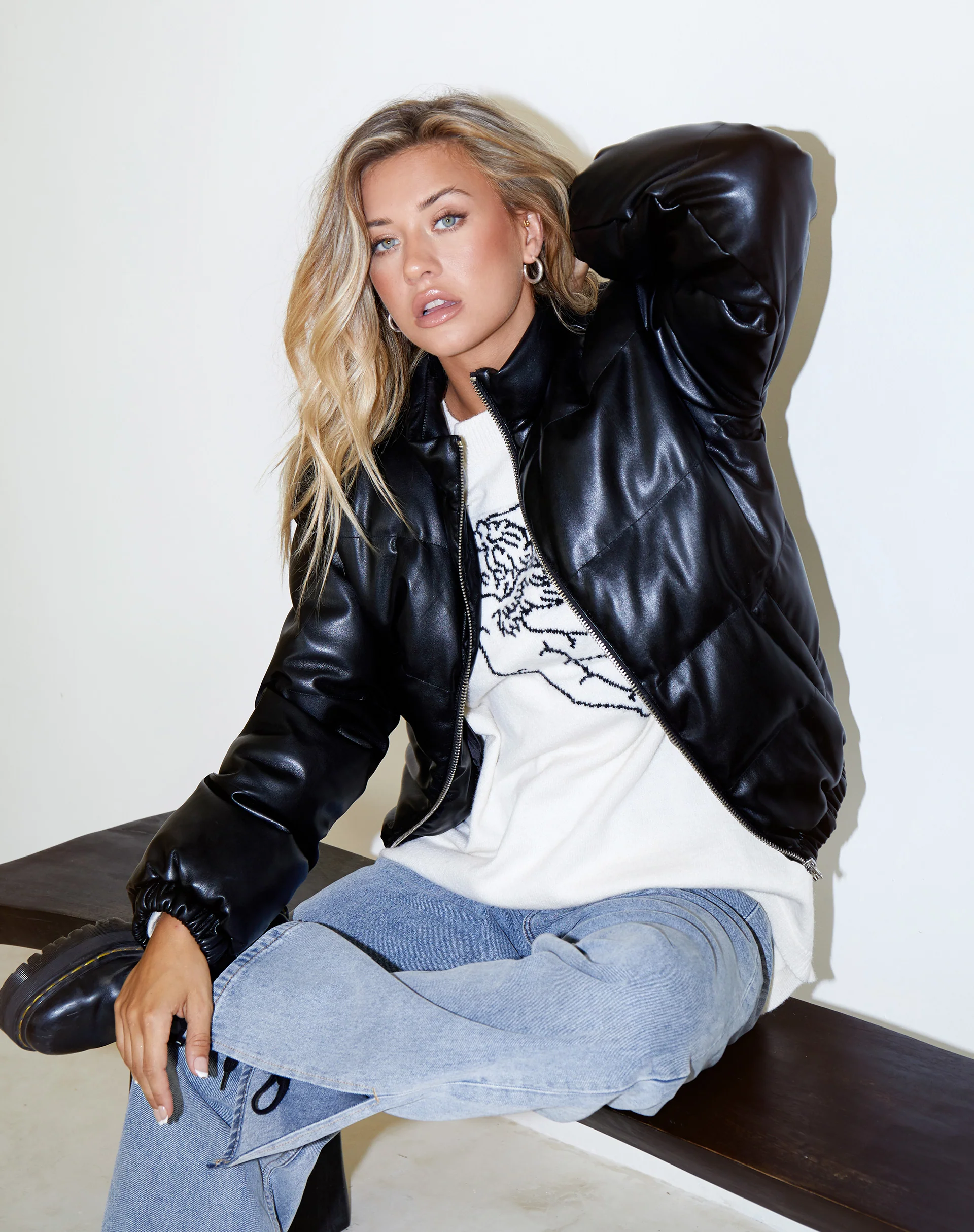 Puffa Puffer Jacket in PU Black - Awmao