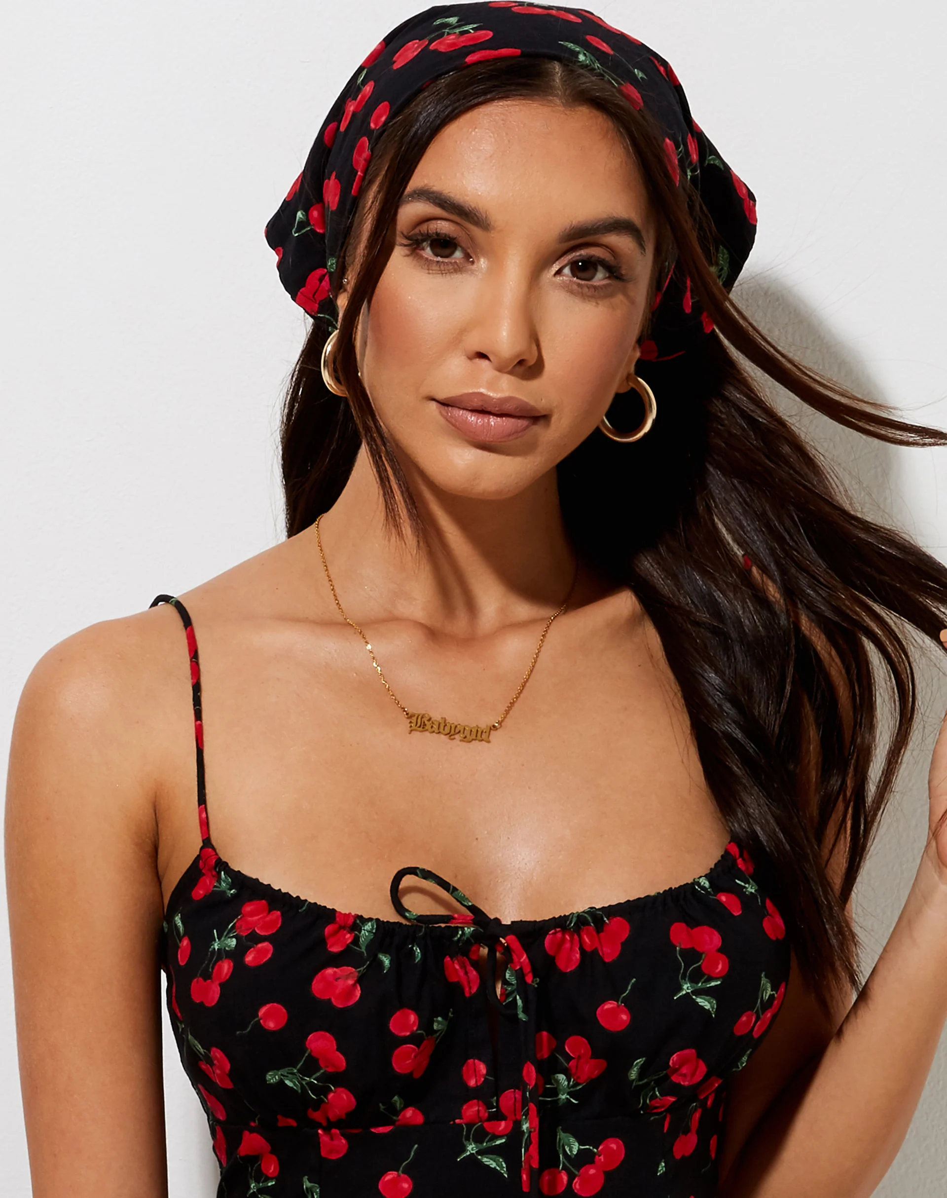 Bandana in Cherries Black - Awmao