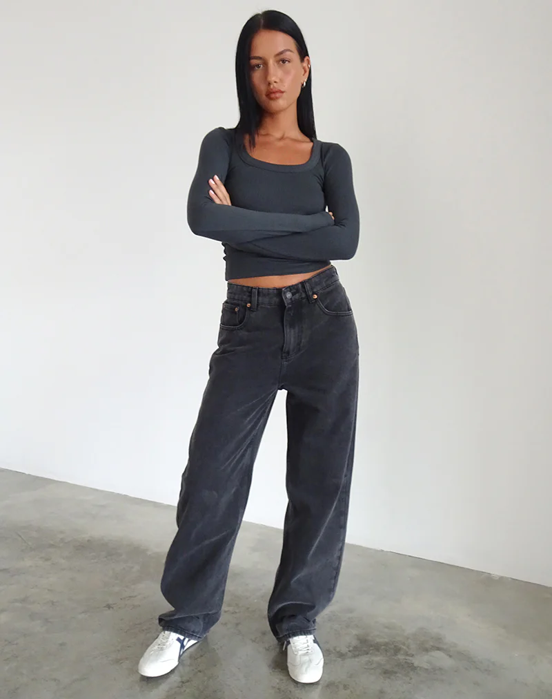 Parallel Jeans in Black Wash - Awmao