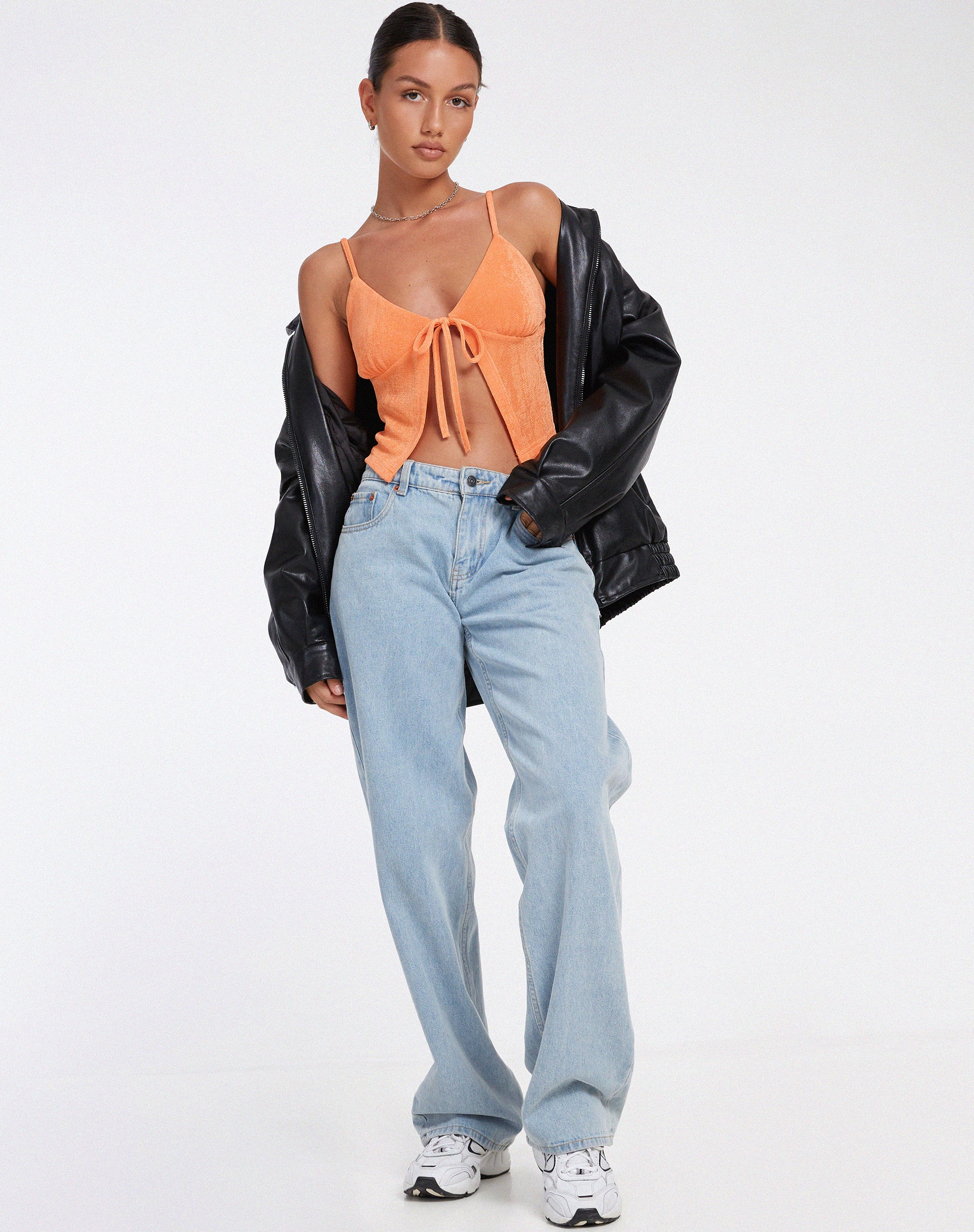 Rumak Top in Crepe Soft Orange - Awmao