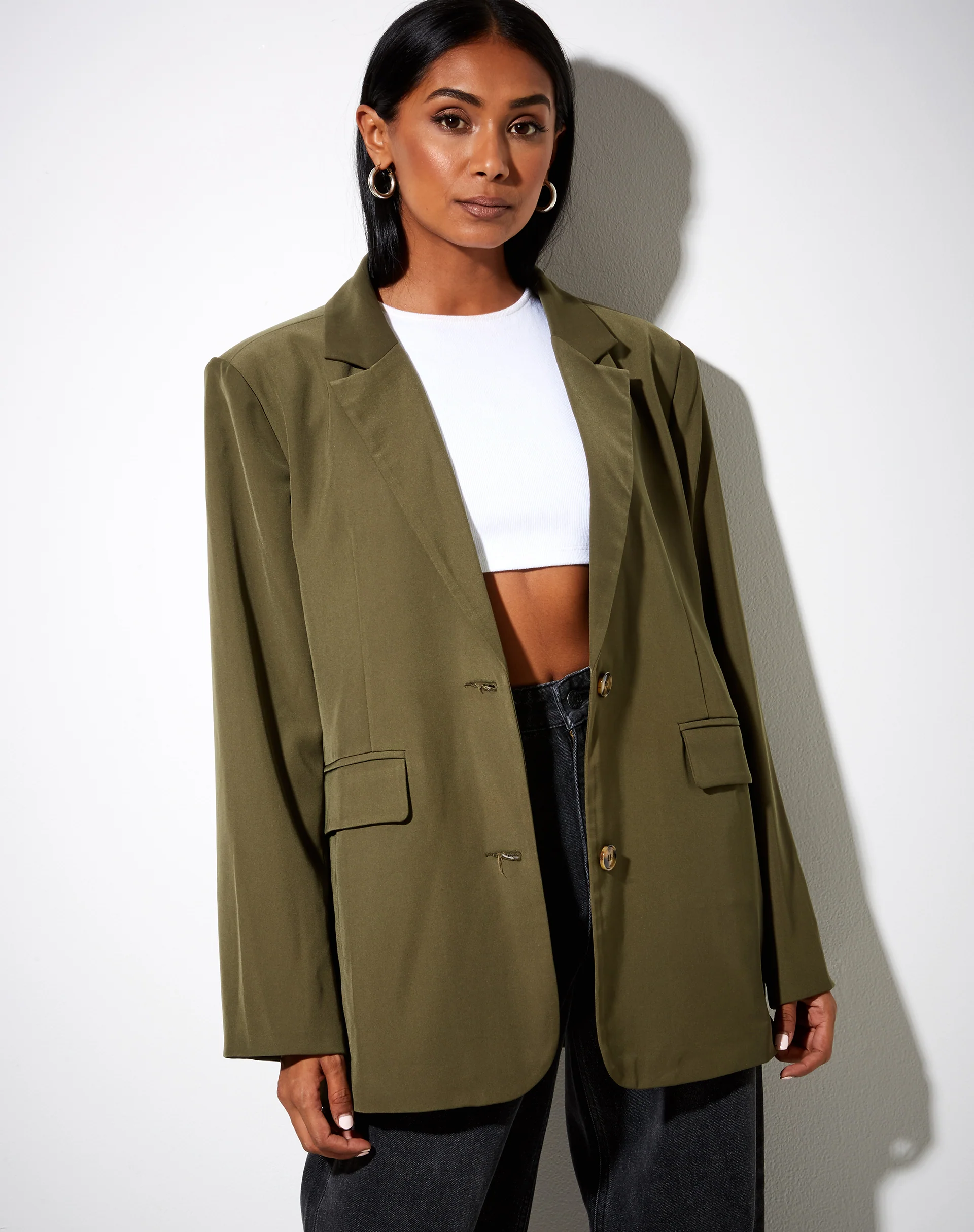 Maiwa Blazer in Khaki - Awmao