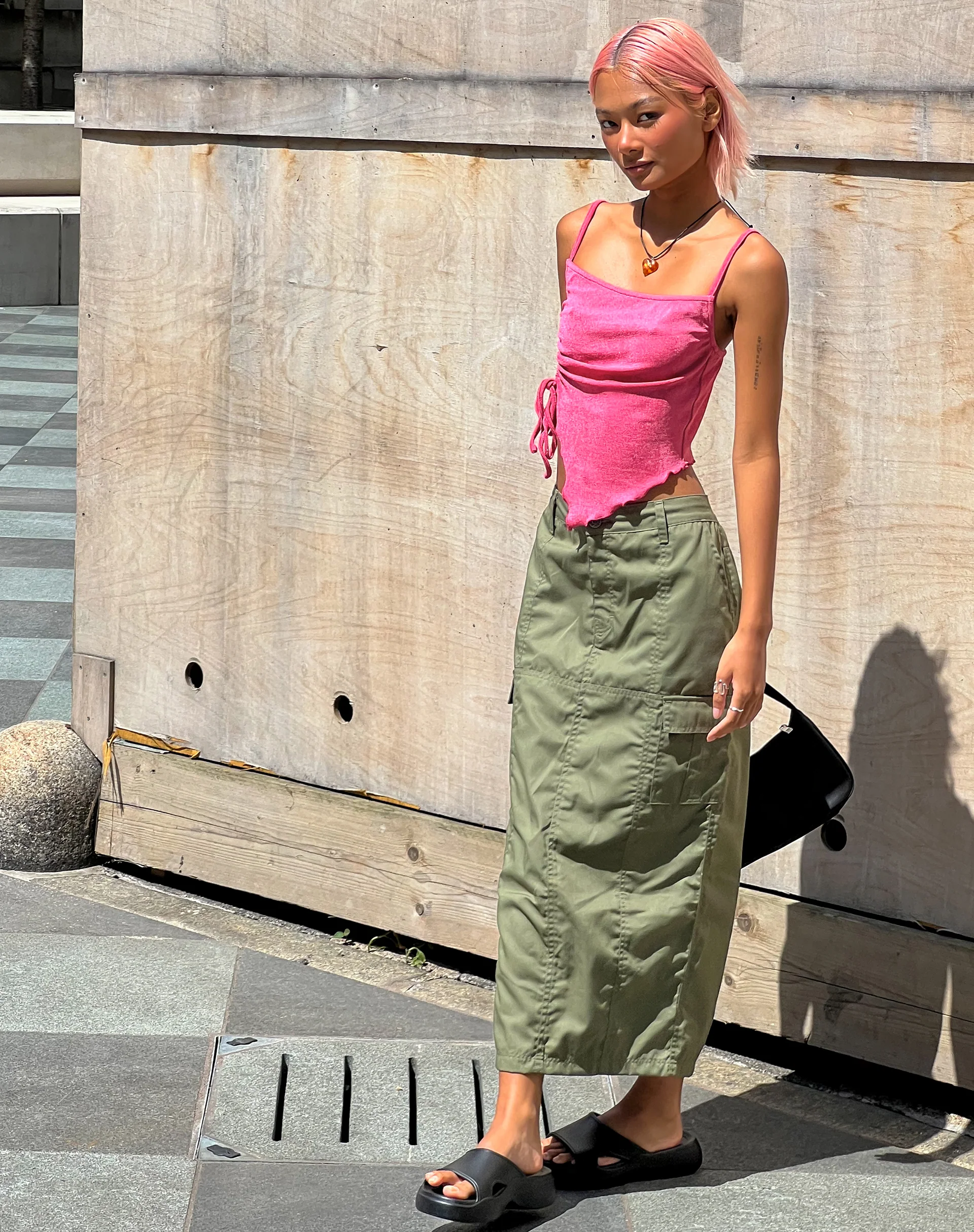 Camity Crop Top in Magenta - Awmao