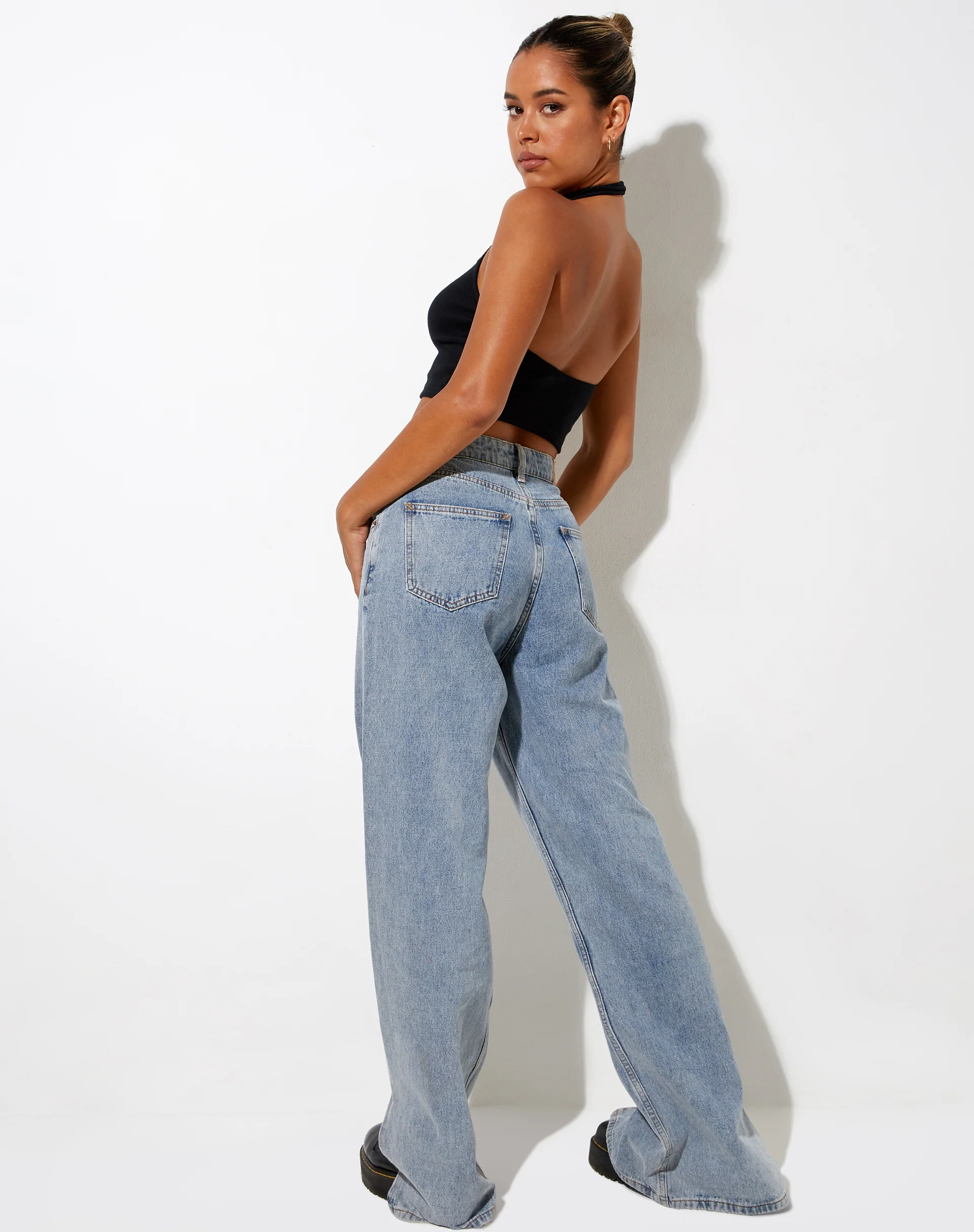 Zagh Top in Rib Black - Awmao