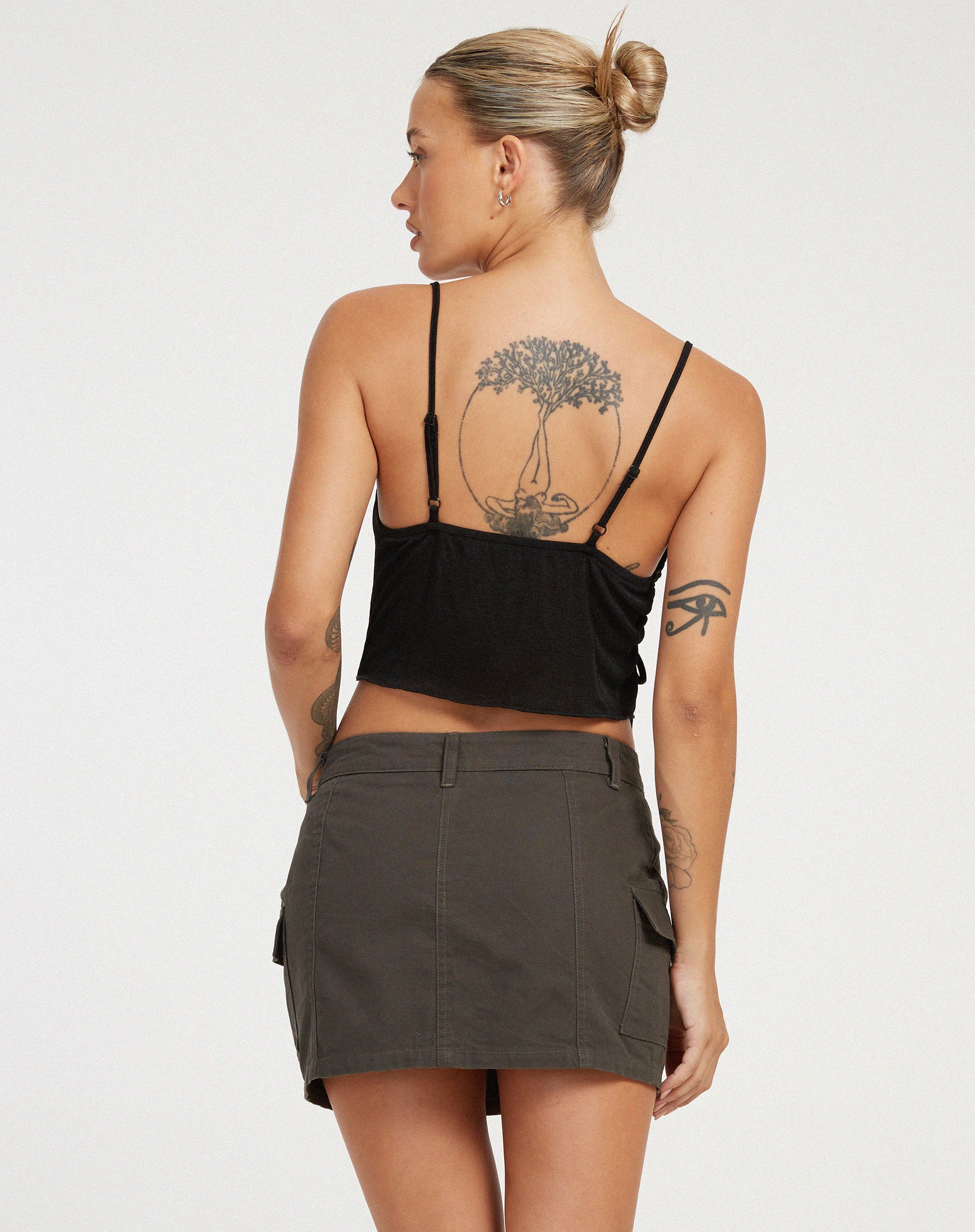 Camity Crop Top in Black - Awmao