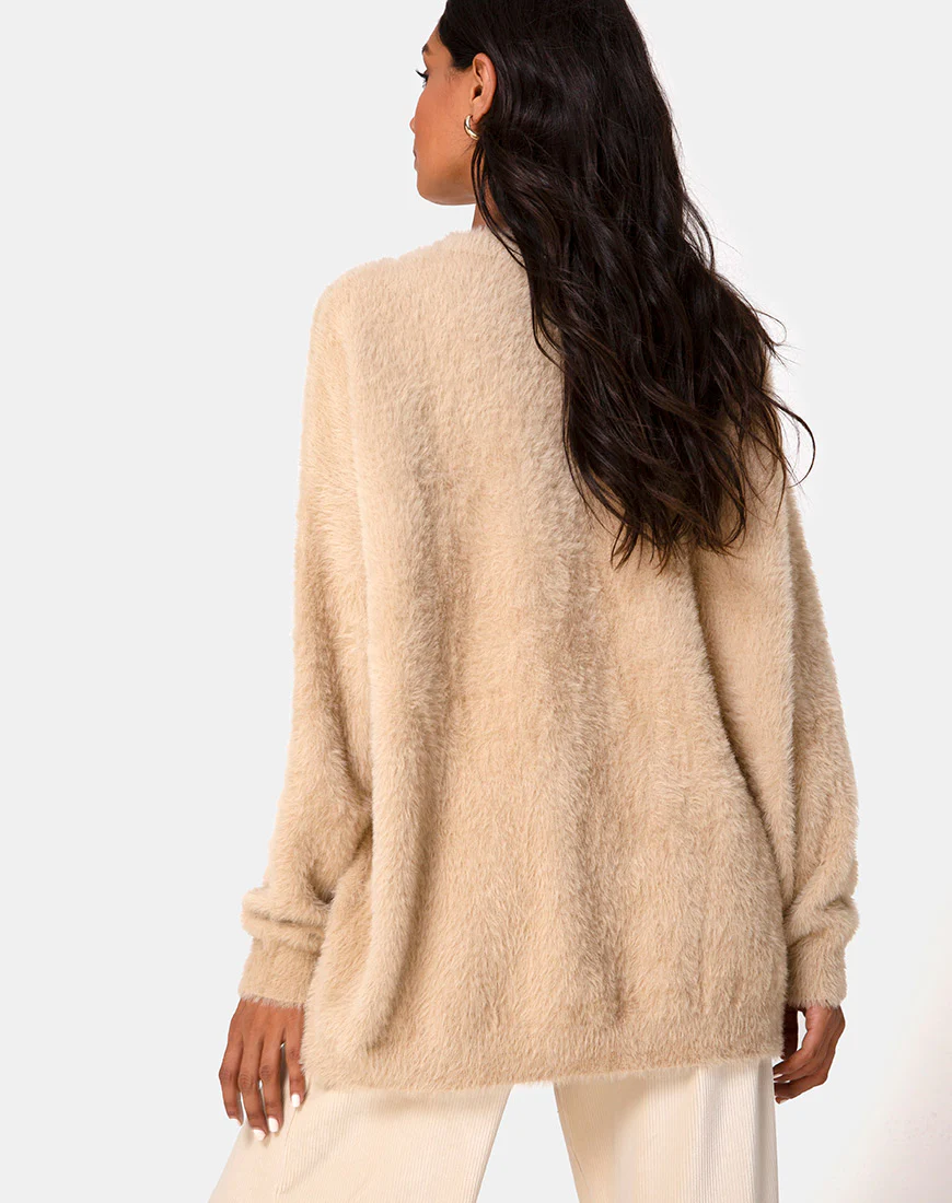 Edgen Jumper in Knit Sand - Awmao