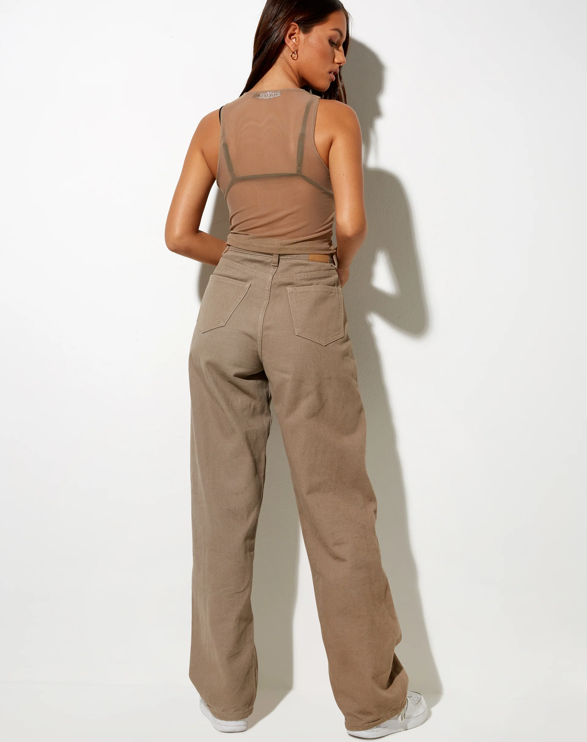 Barika Top in Mesh Taupe - Awmao