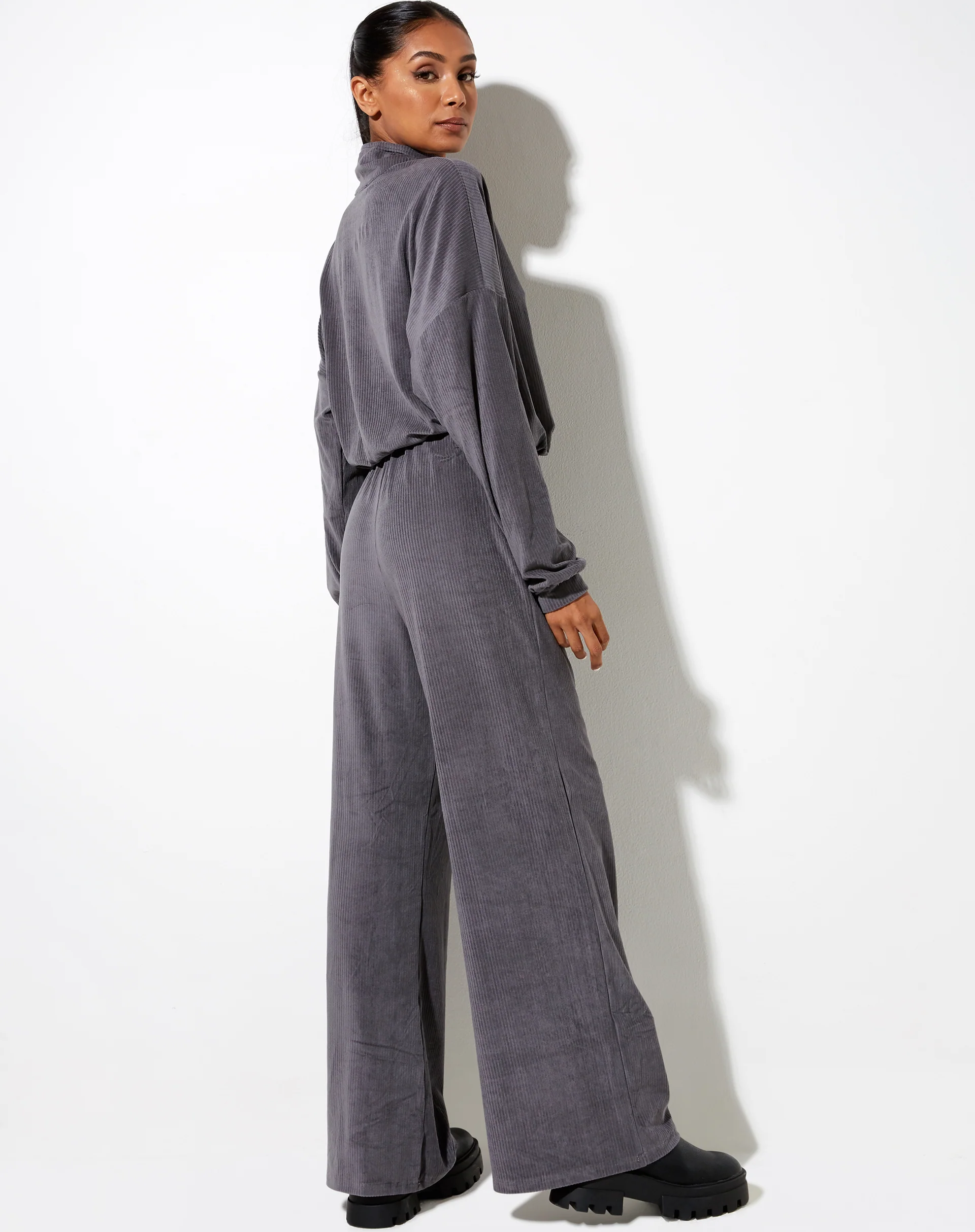 Olini Jumper in Charcoal Grey 'Angel' Embro - Awmao