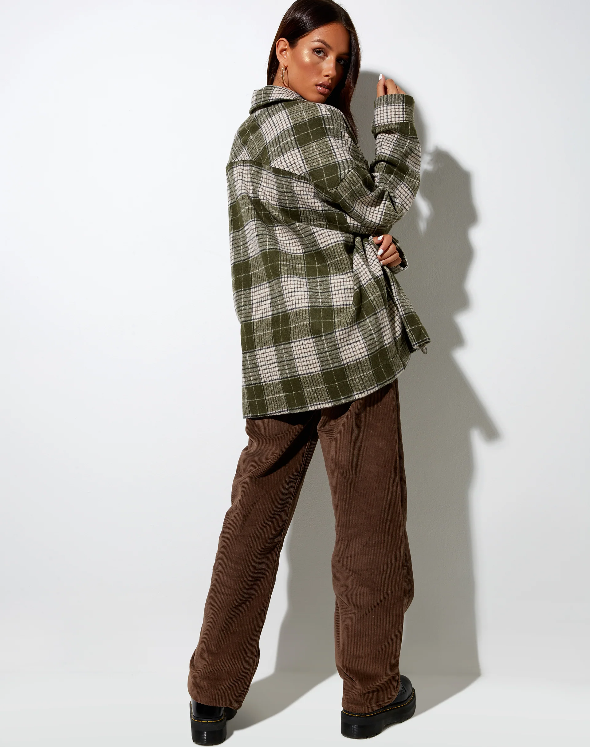 Marcel Shirt in Check Light Green - Awmao