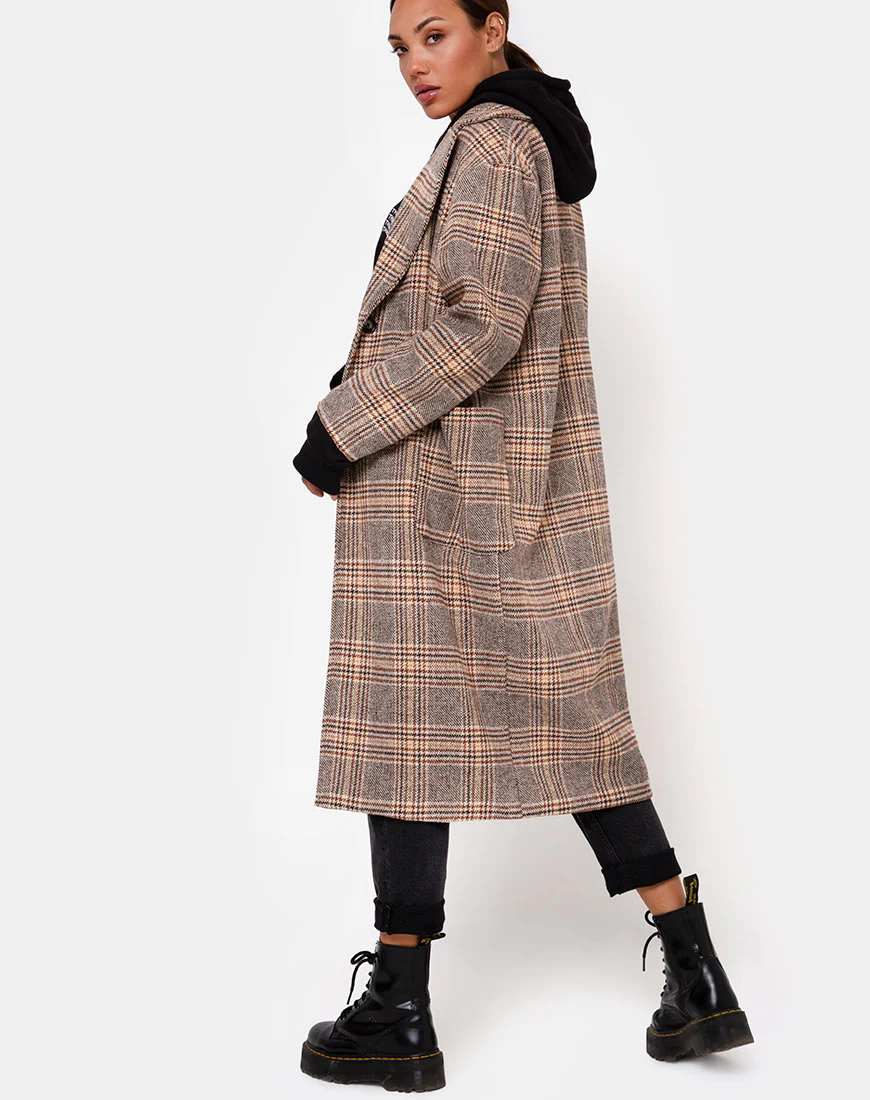 Duster Coat in Winston Check - Awmao