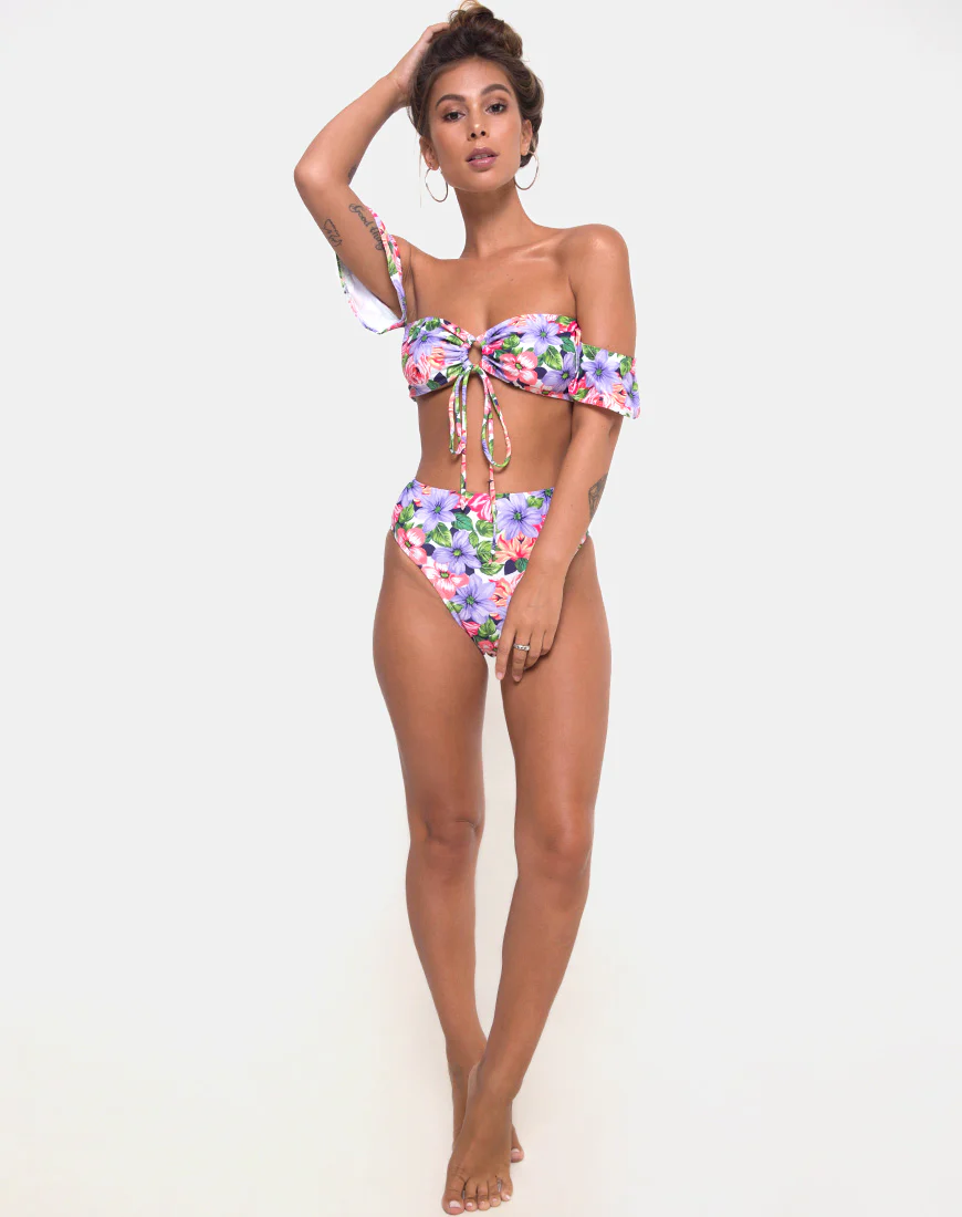 Carmella Bikini Bottom in Spring Fling - Awmao
