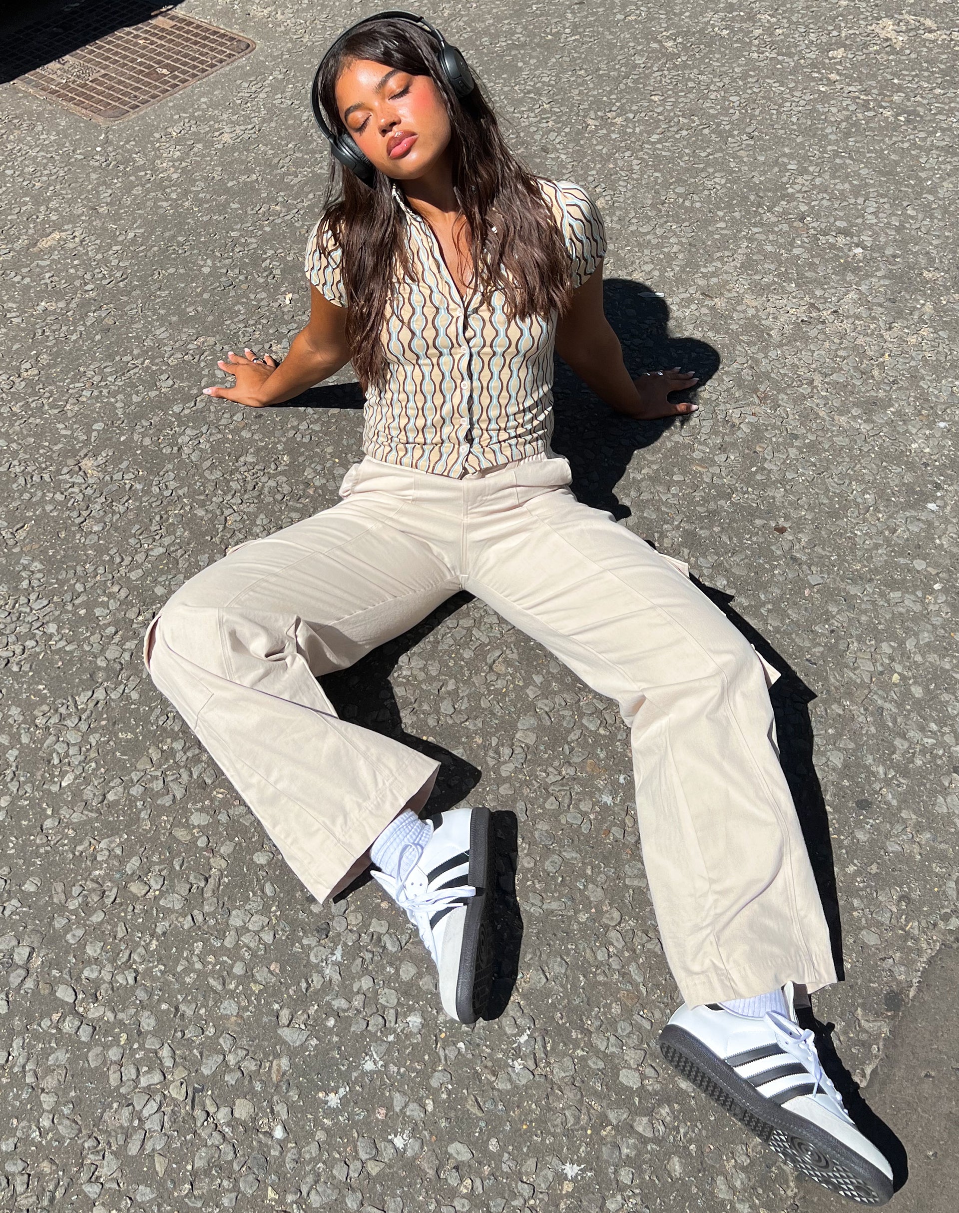 Yejin Shirt in Preppy Geo Brown - Awmao