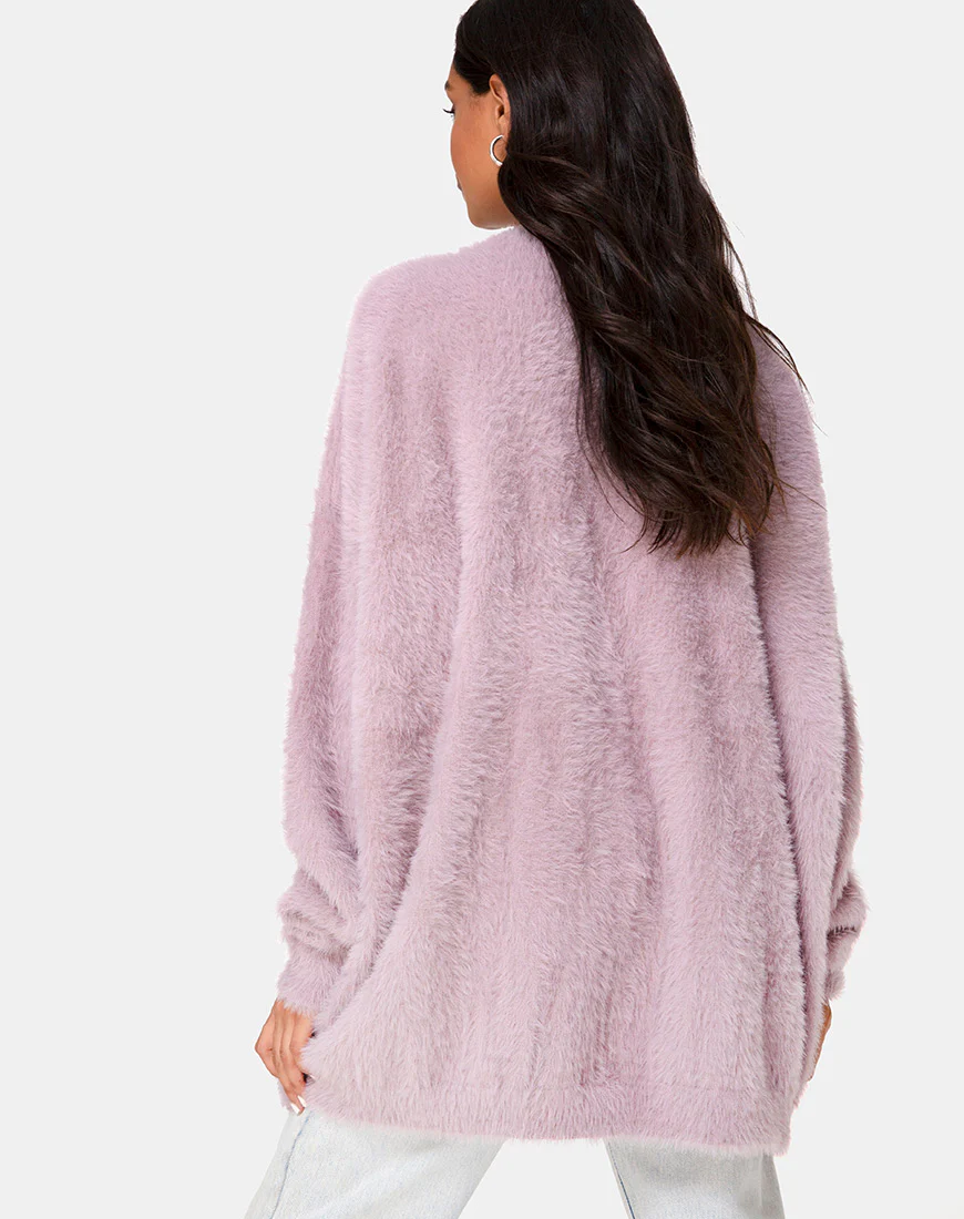 Edgen Jumper in Knit Mauve - Awmao