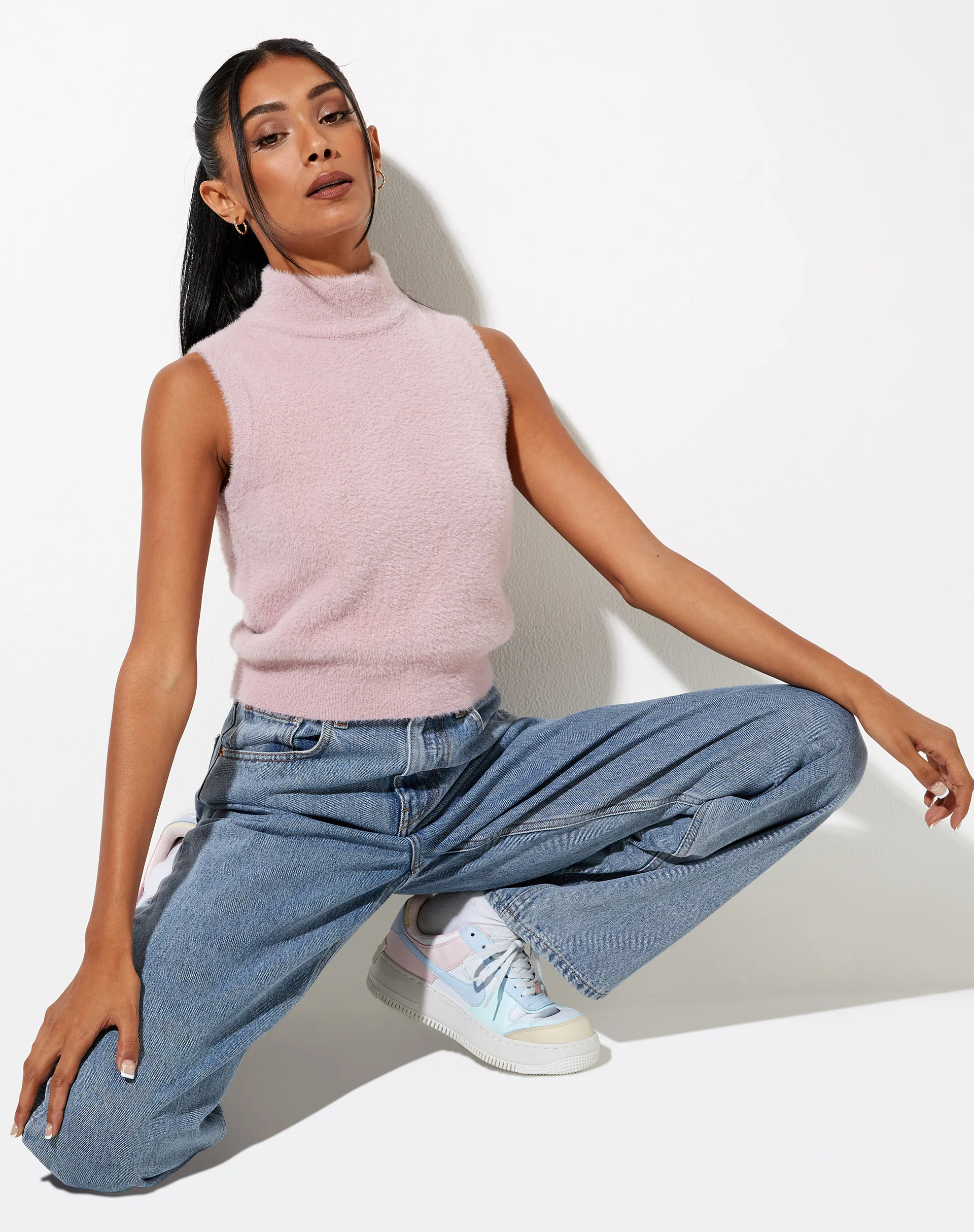 Sai Tank Top in Knit Lilac - Awmao